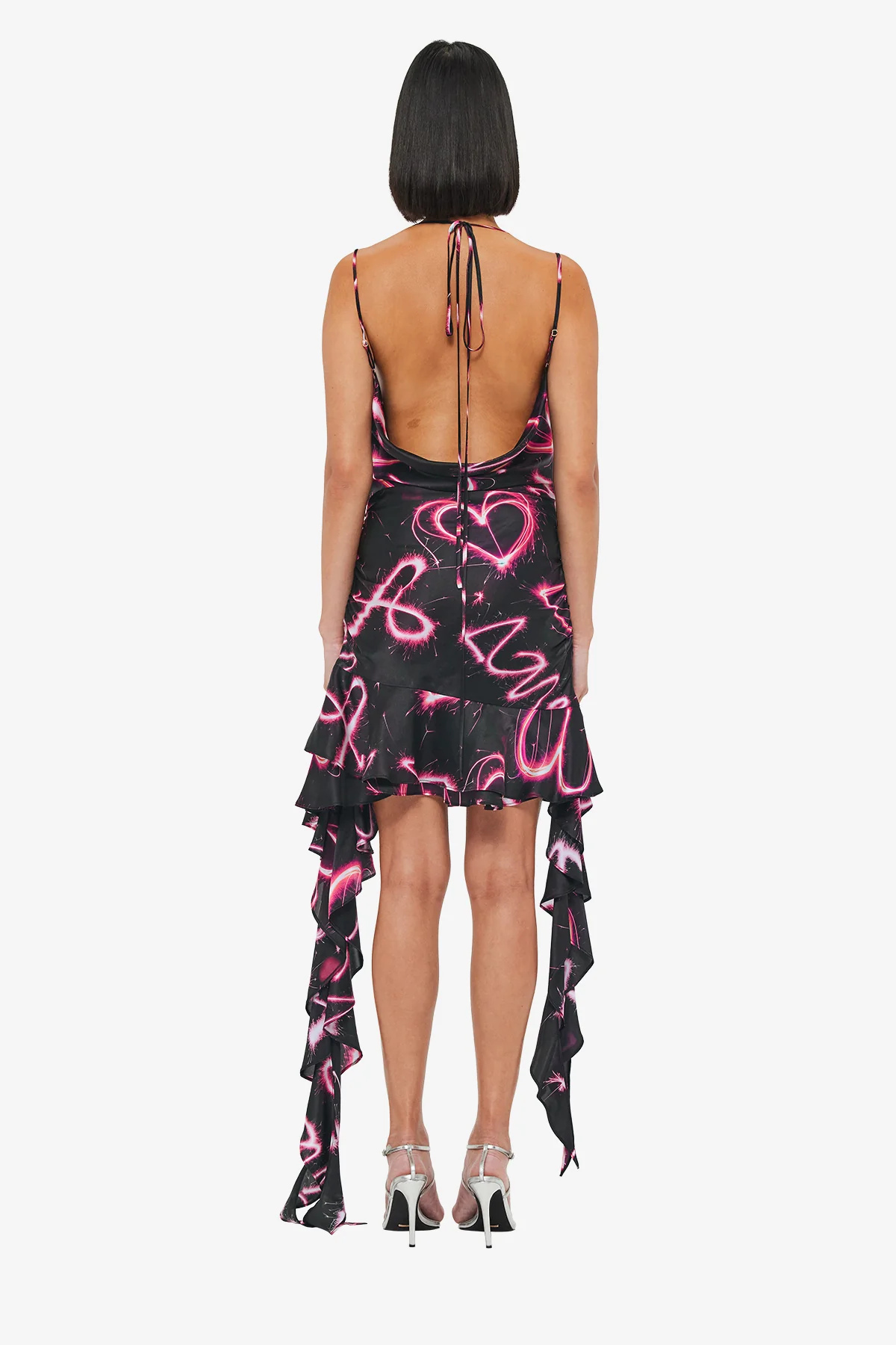 Alba Mini Dress - Neon Heart Print - Image 5