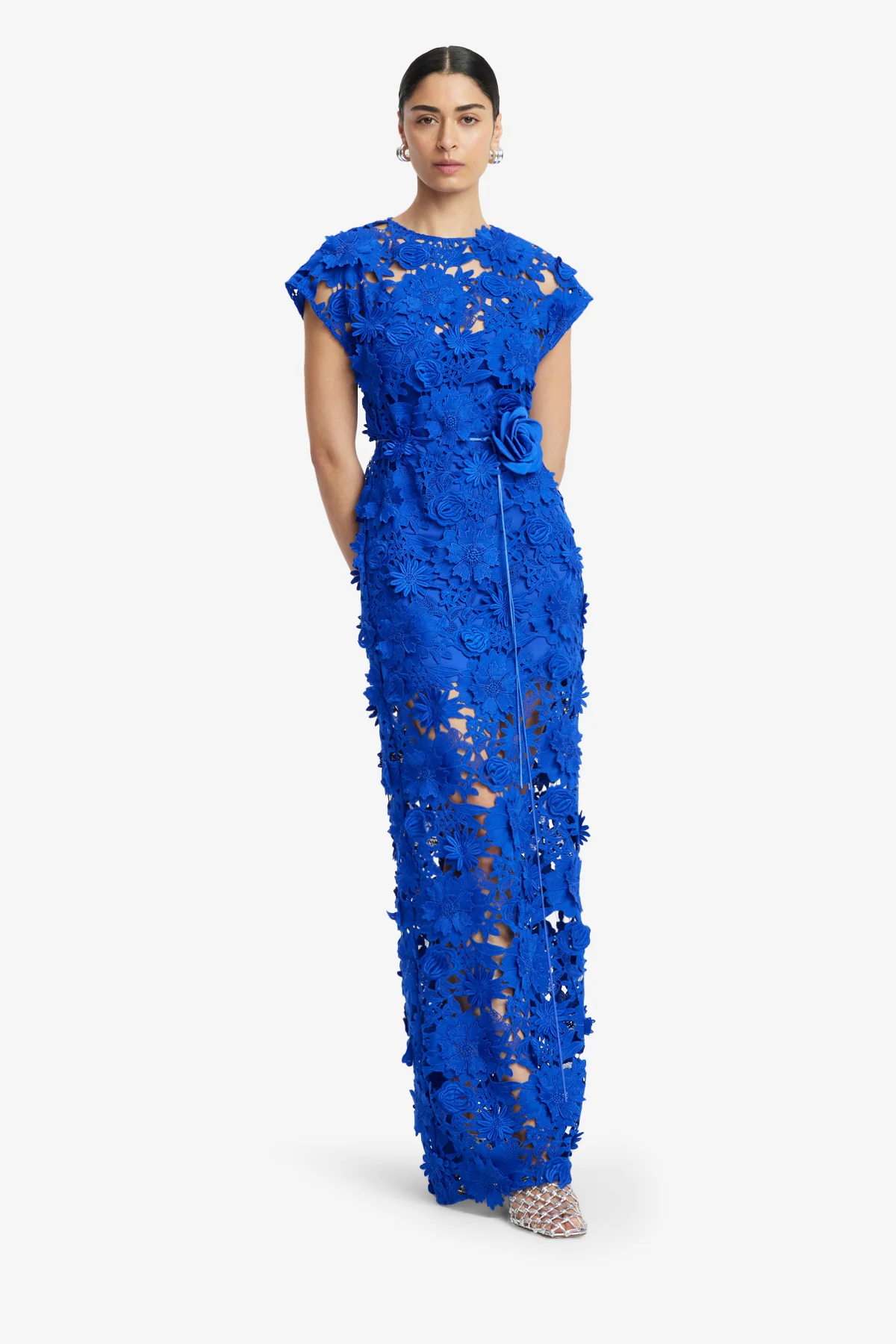 Alena Lace Maxi Dress - Lapis - Image 3