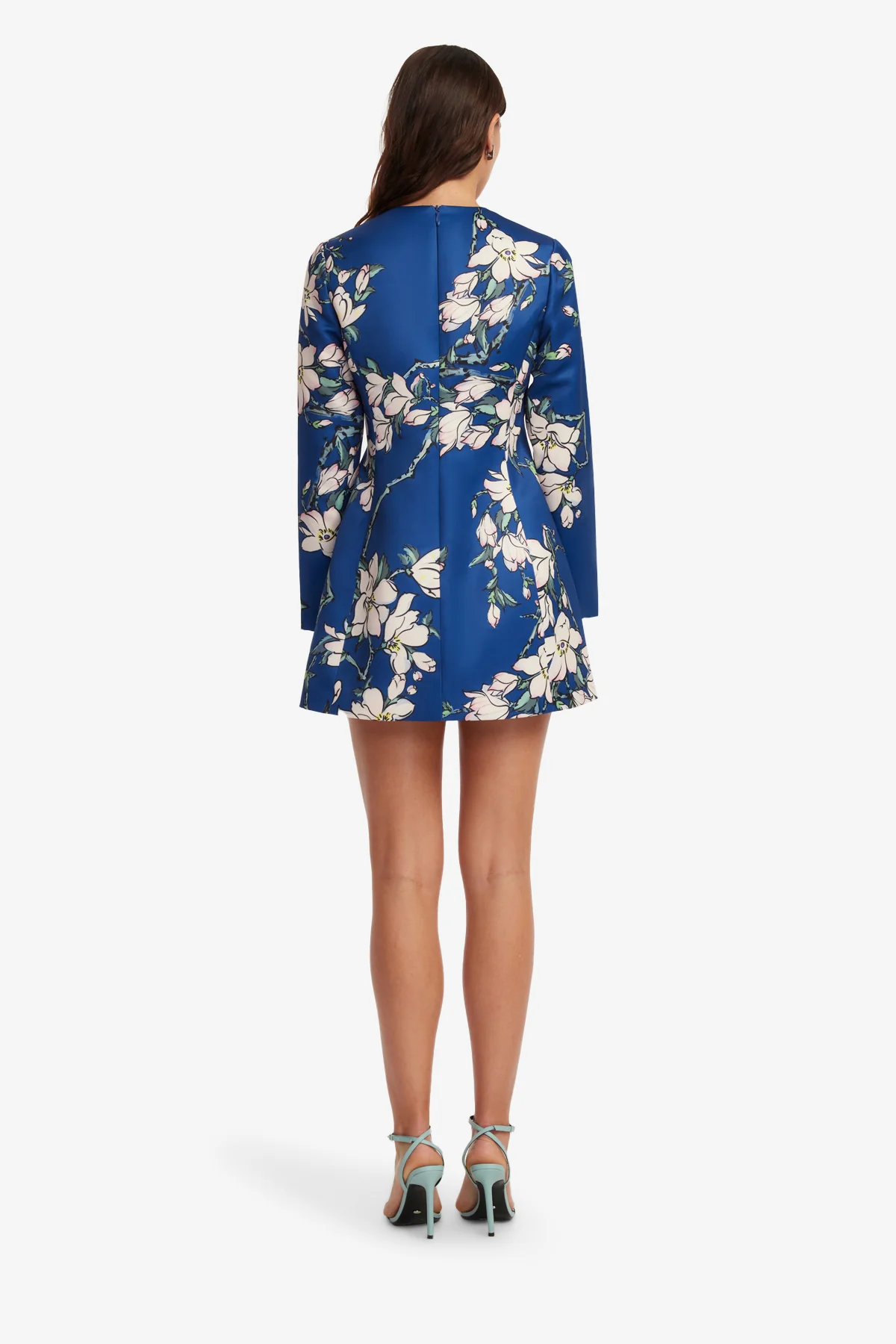 Aliza Long Sleeve Petal Mini Dress - Midnight Magnolia Print - Image 5