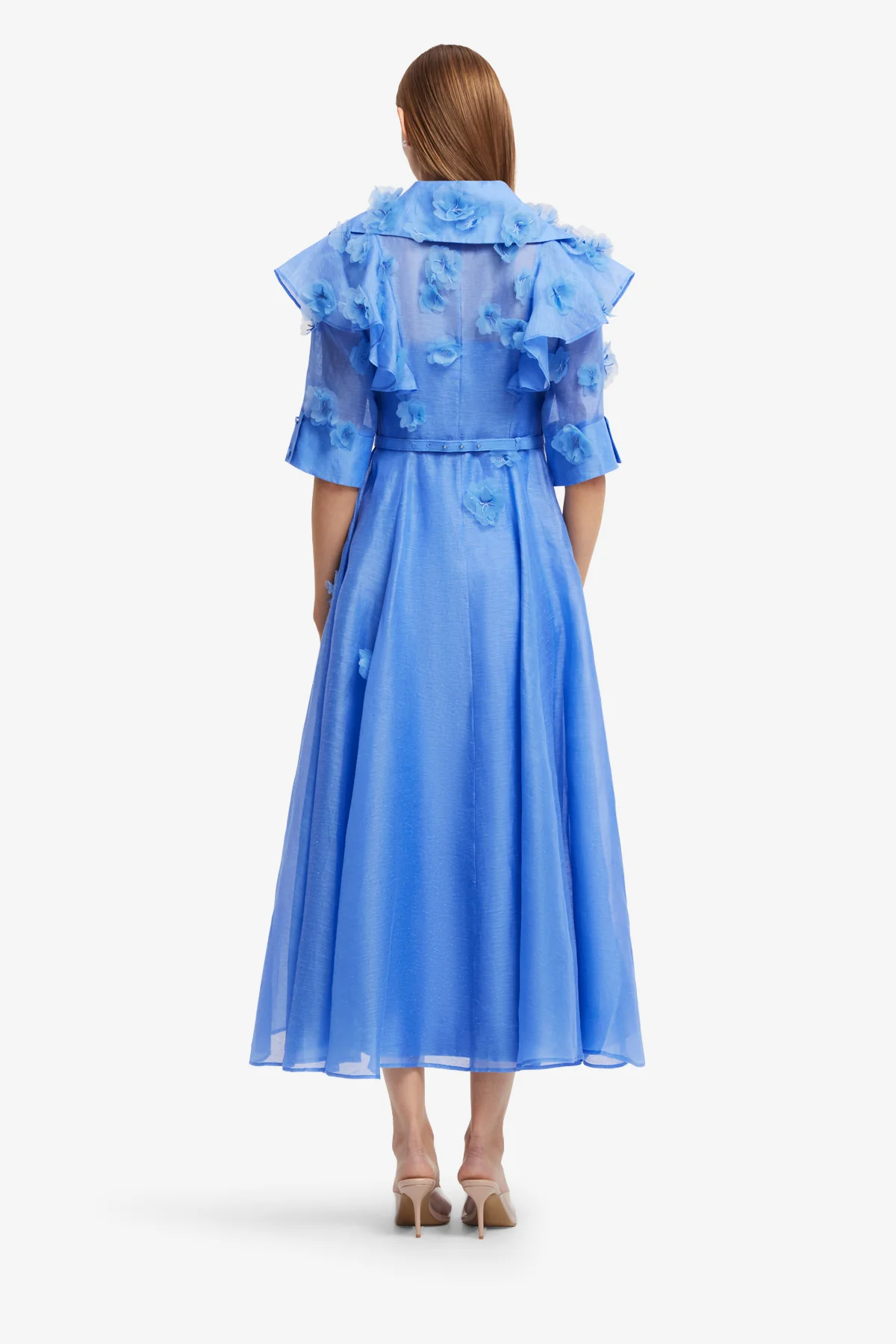 Anya Petal Midi Dress - Azure - Image 5