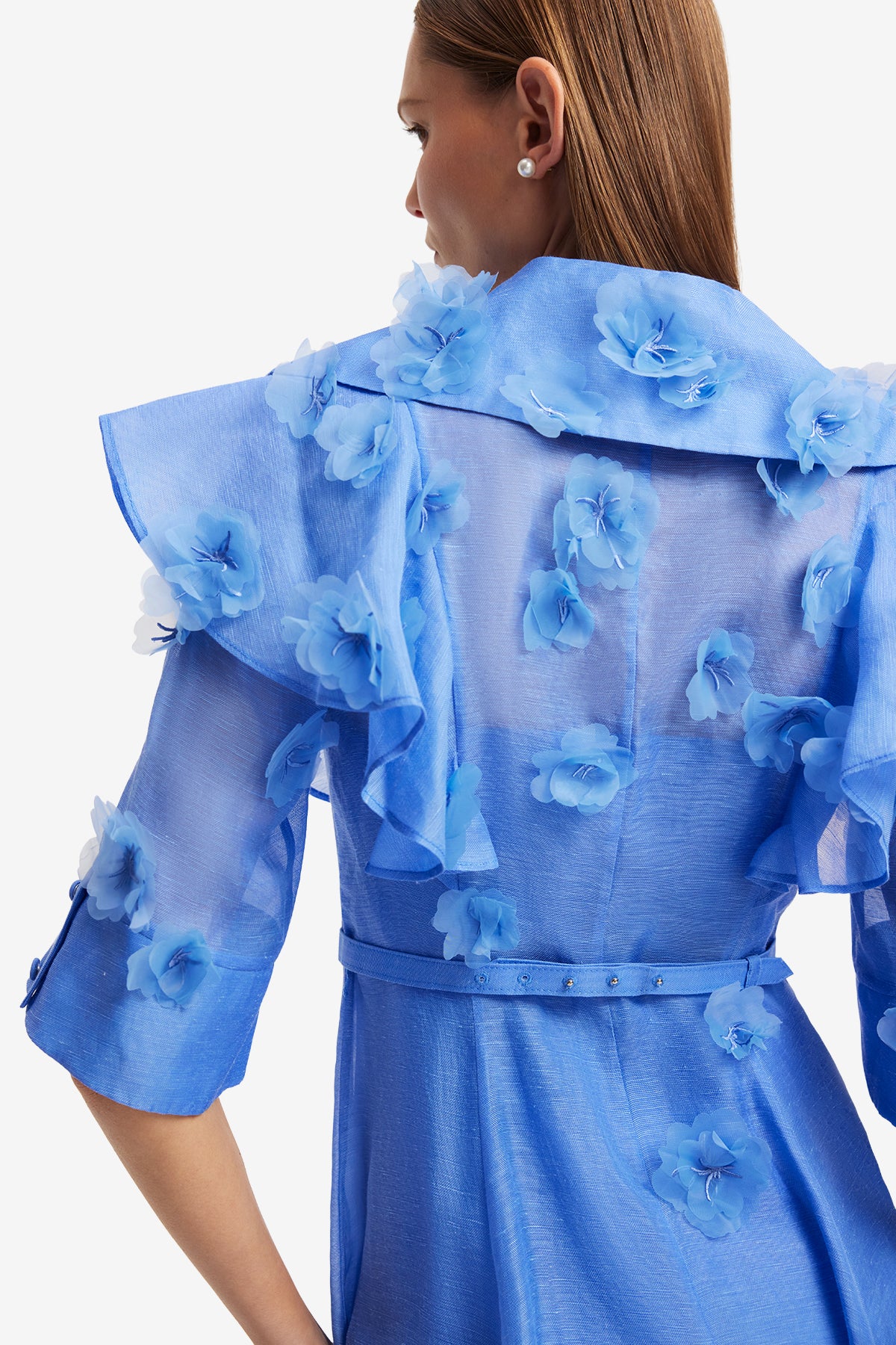 Anya Petal Midi Dress - Azure - Image 6