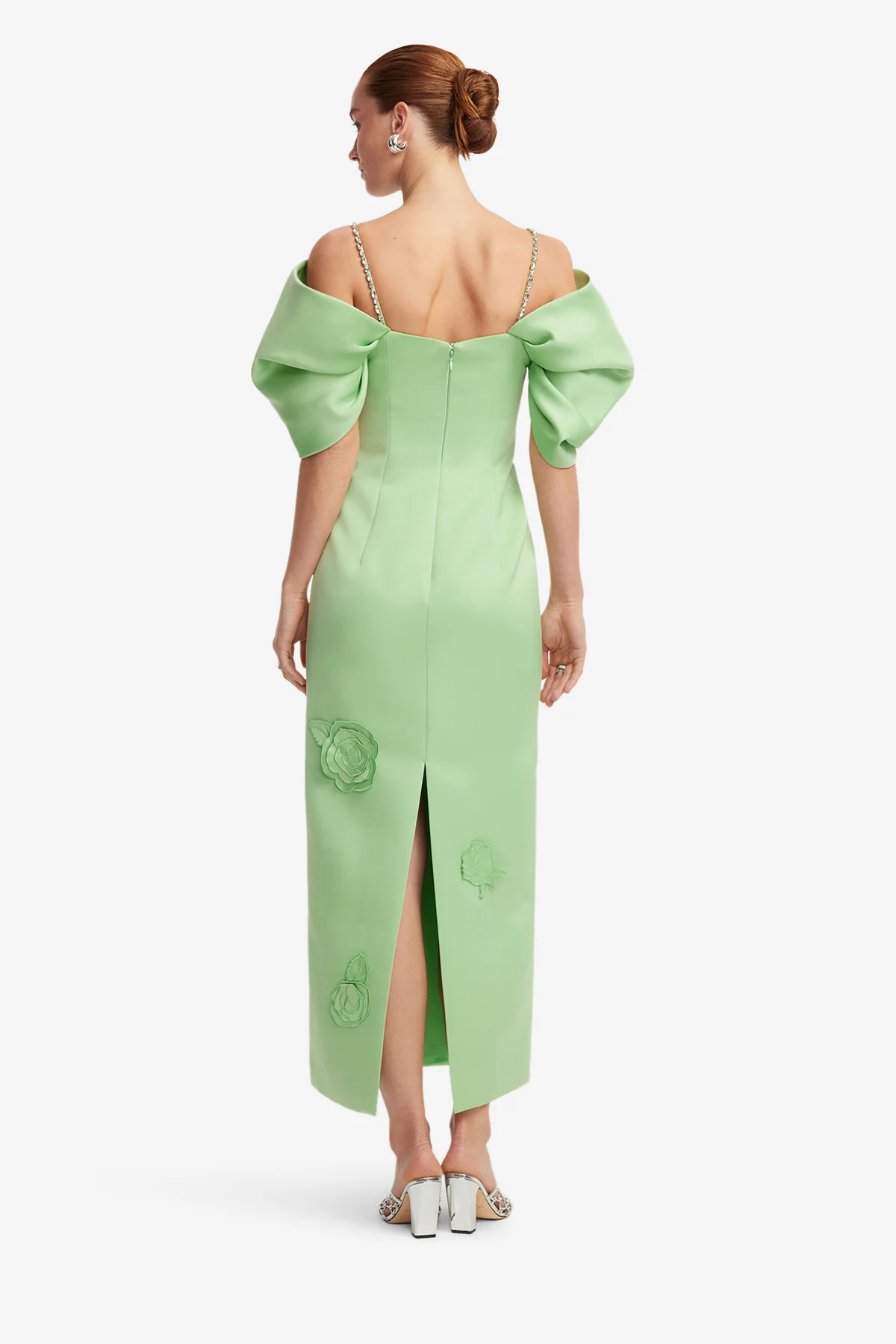 Arabella Appliqué Maxi Dress - Juniper Green - Image 5