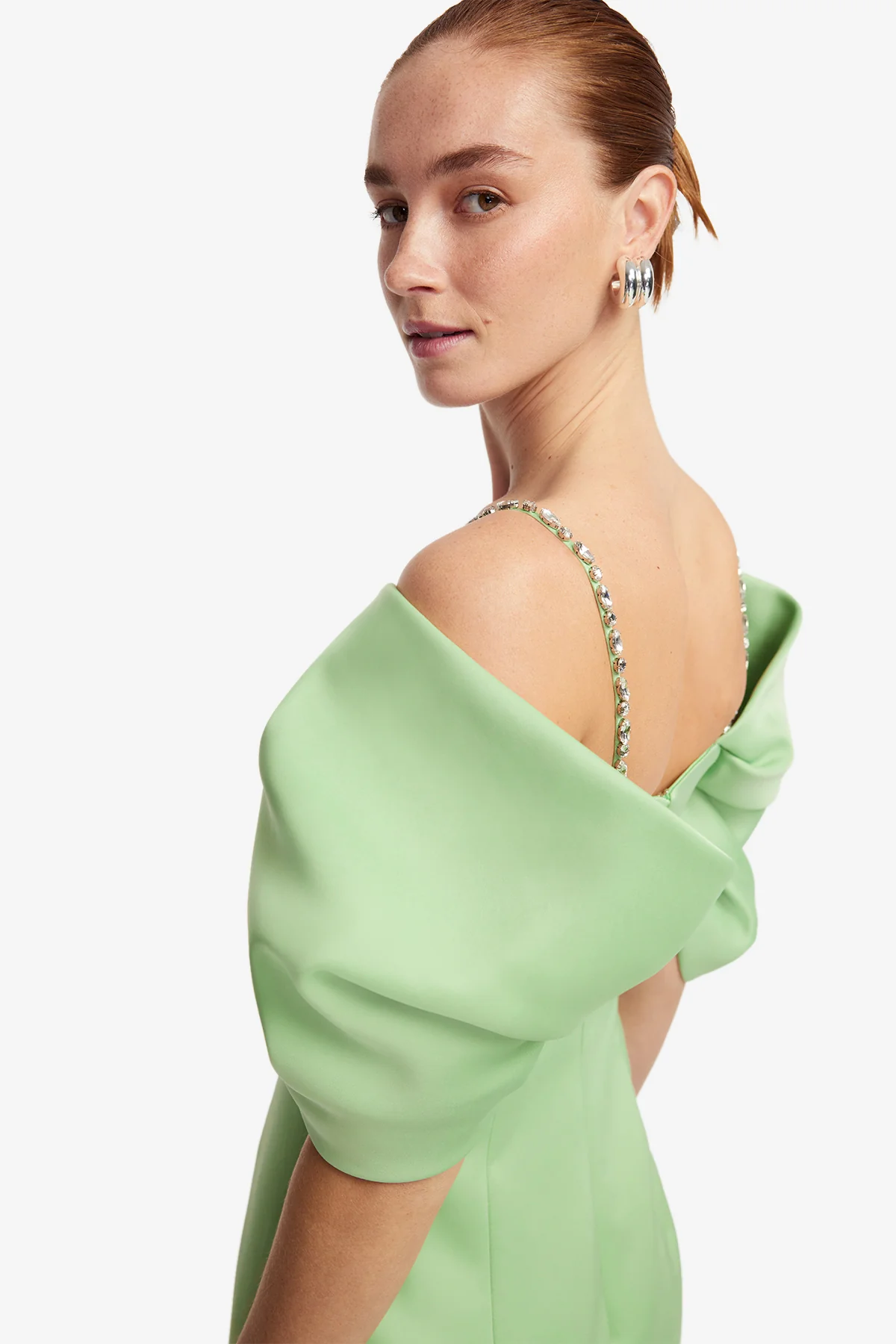 Arabella Appliqué Maxi Dress - Juniper Green - Image 6