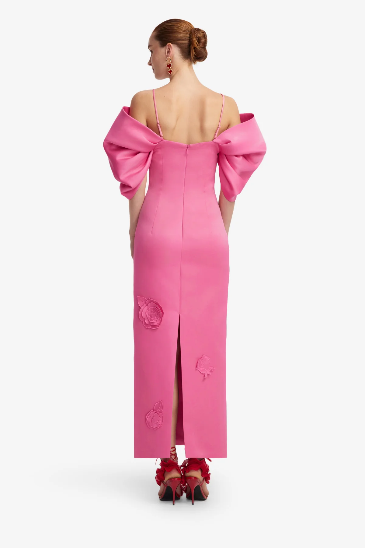 Arabella Appliqué Maxi Dress - Pink - Image 5