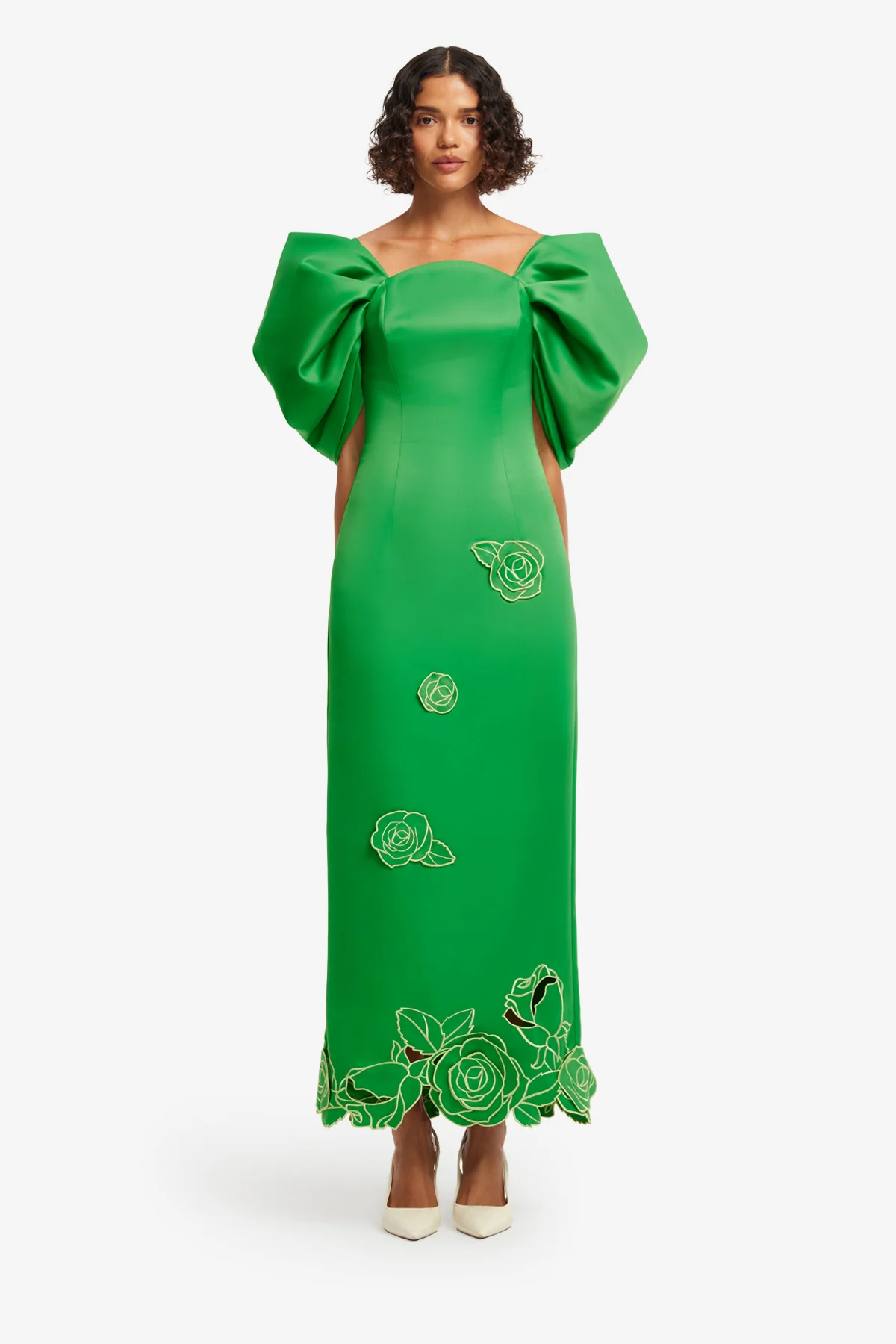 Arabella Appliqué Maxi Dress - Verdant - Image 2