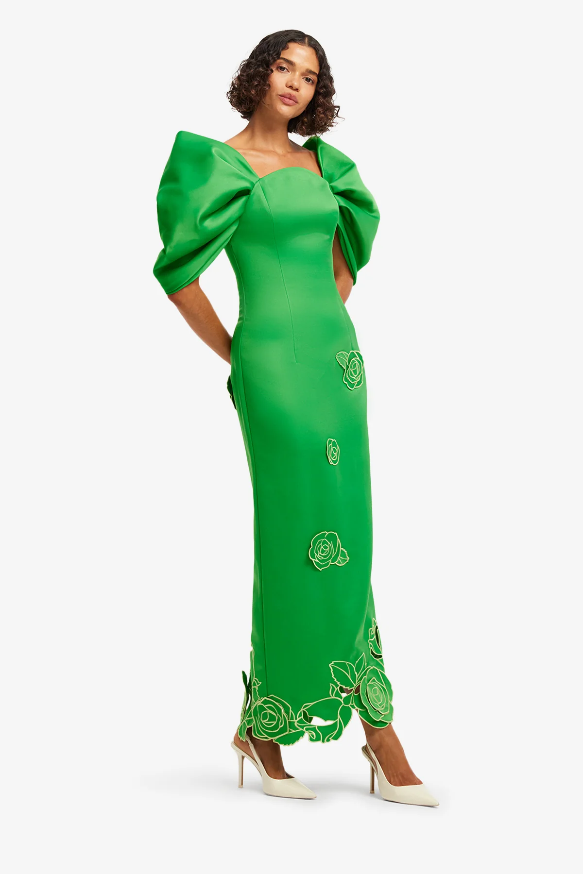 Arabella Appliqué Maxi Dress - Verdant - Image 4