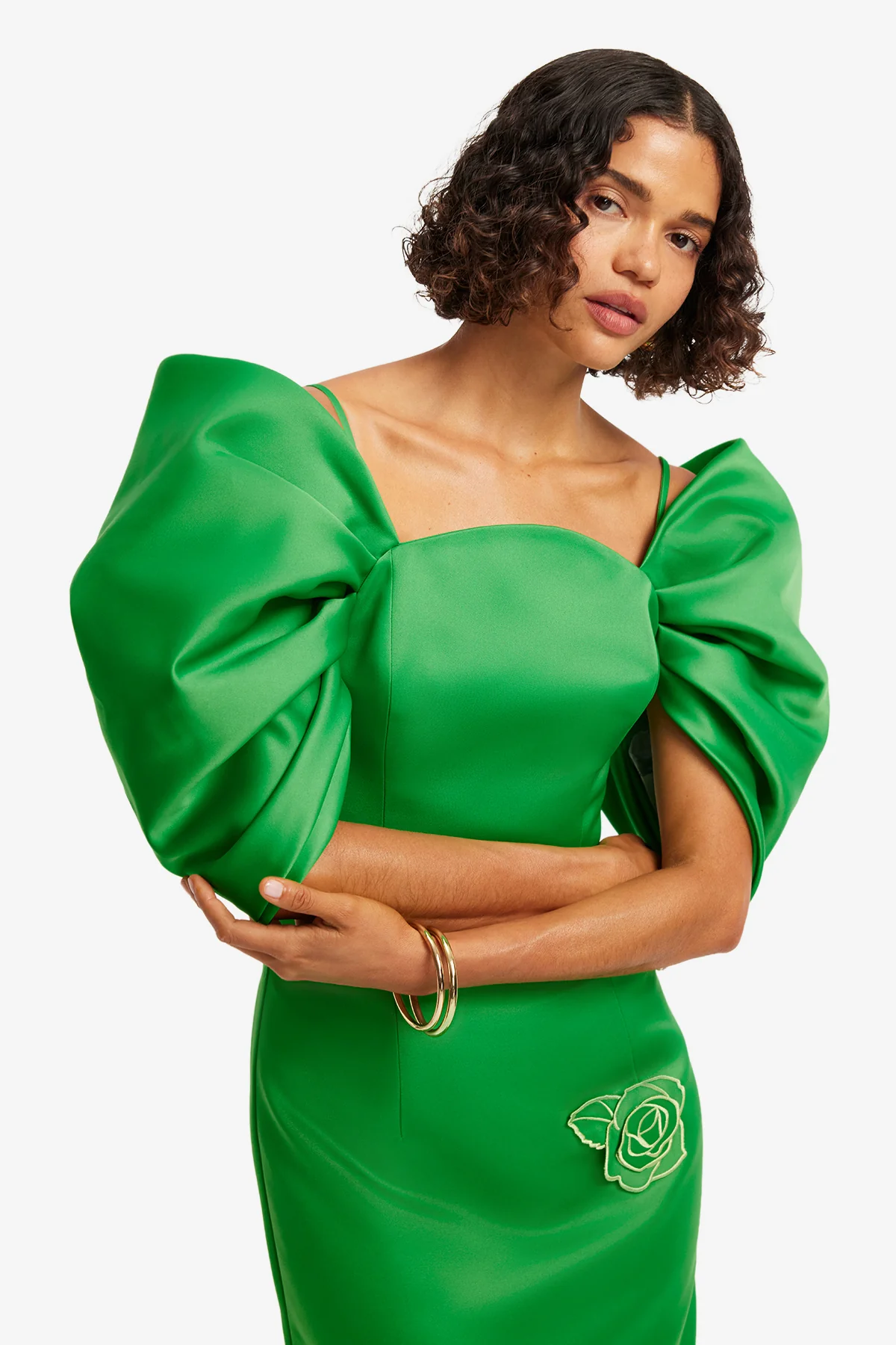 Arabella Appliqué Maxi Dress - Verdant - Image 6