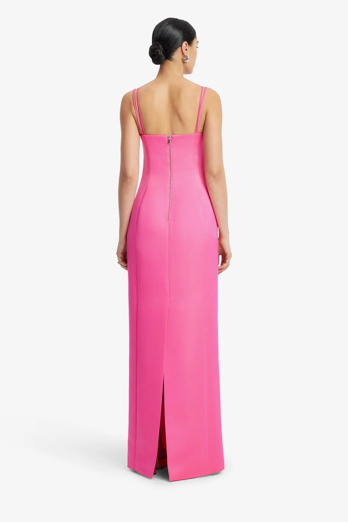 Arianna Appliqué Floral Maxi Dress - Peony Print in Fuchsia - Image 5
