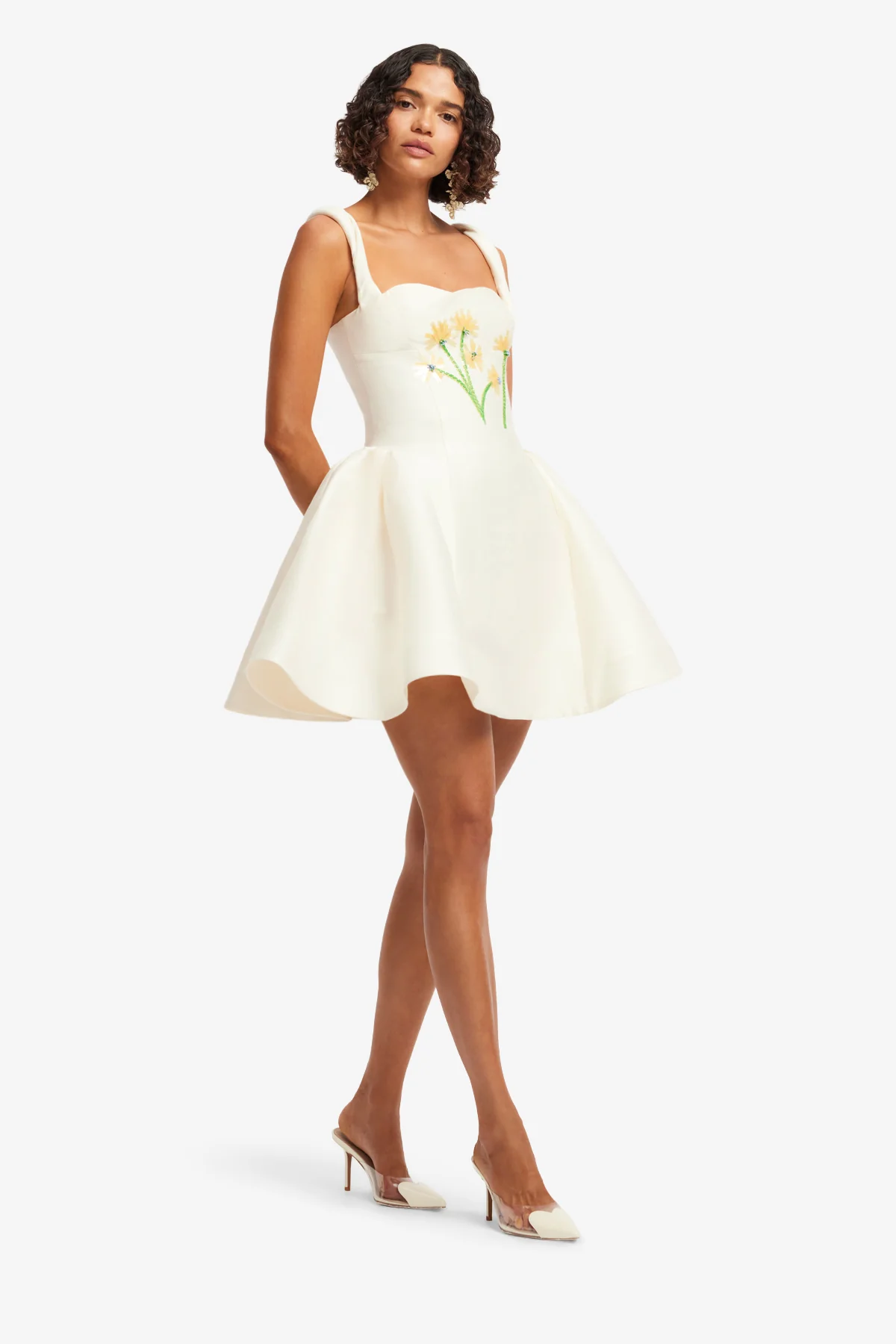 Ariel Embellished Wool Mini Dress - Wildflower - Image 4