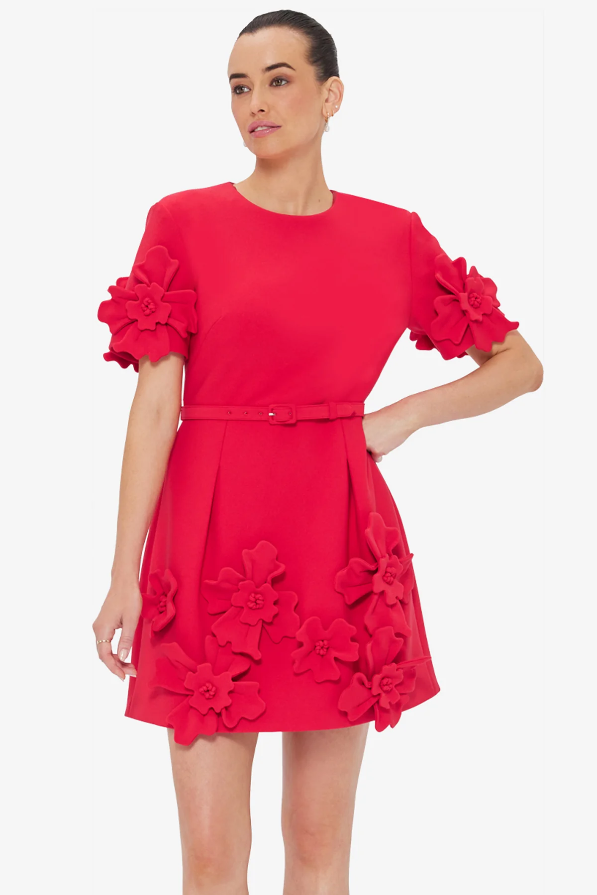 Aurelie Floral Appliqué Mini Dress - Rosa - Image 6