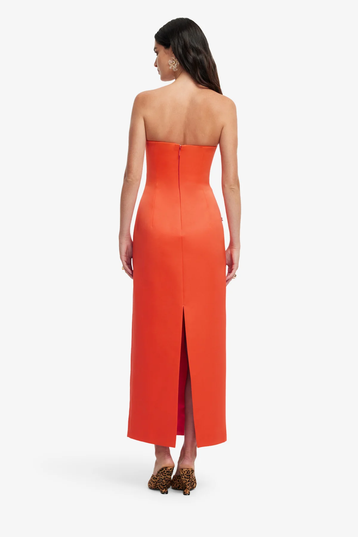 Ava Appliqué Floral Bustier Maxi Dress - Saffron - Image 5