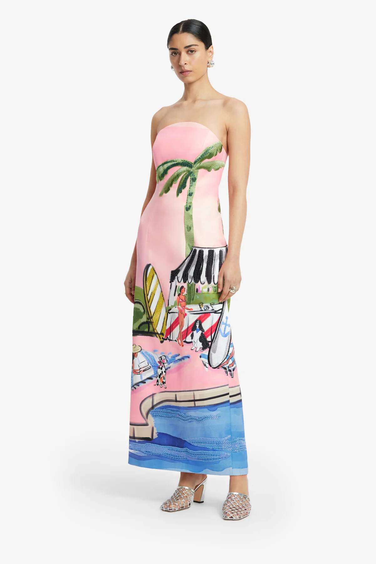 Ava Bustier Maxi Dress - Riviera Print - Image 4