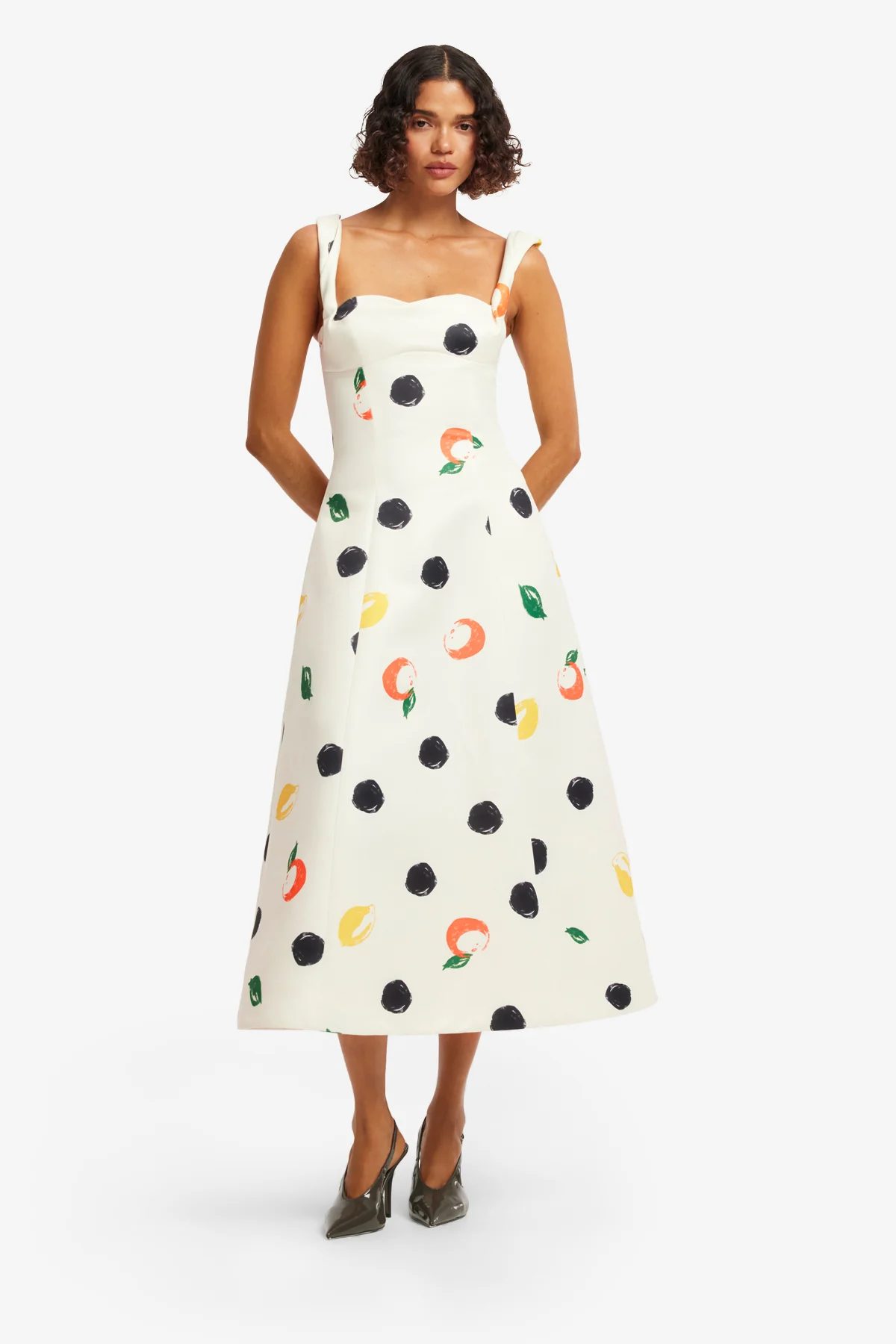 Beatrice Midi Dress - Citrus Spots - Image 3