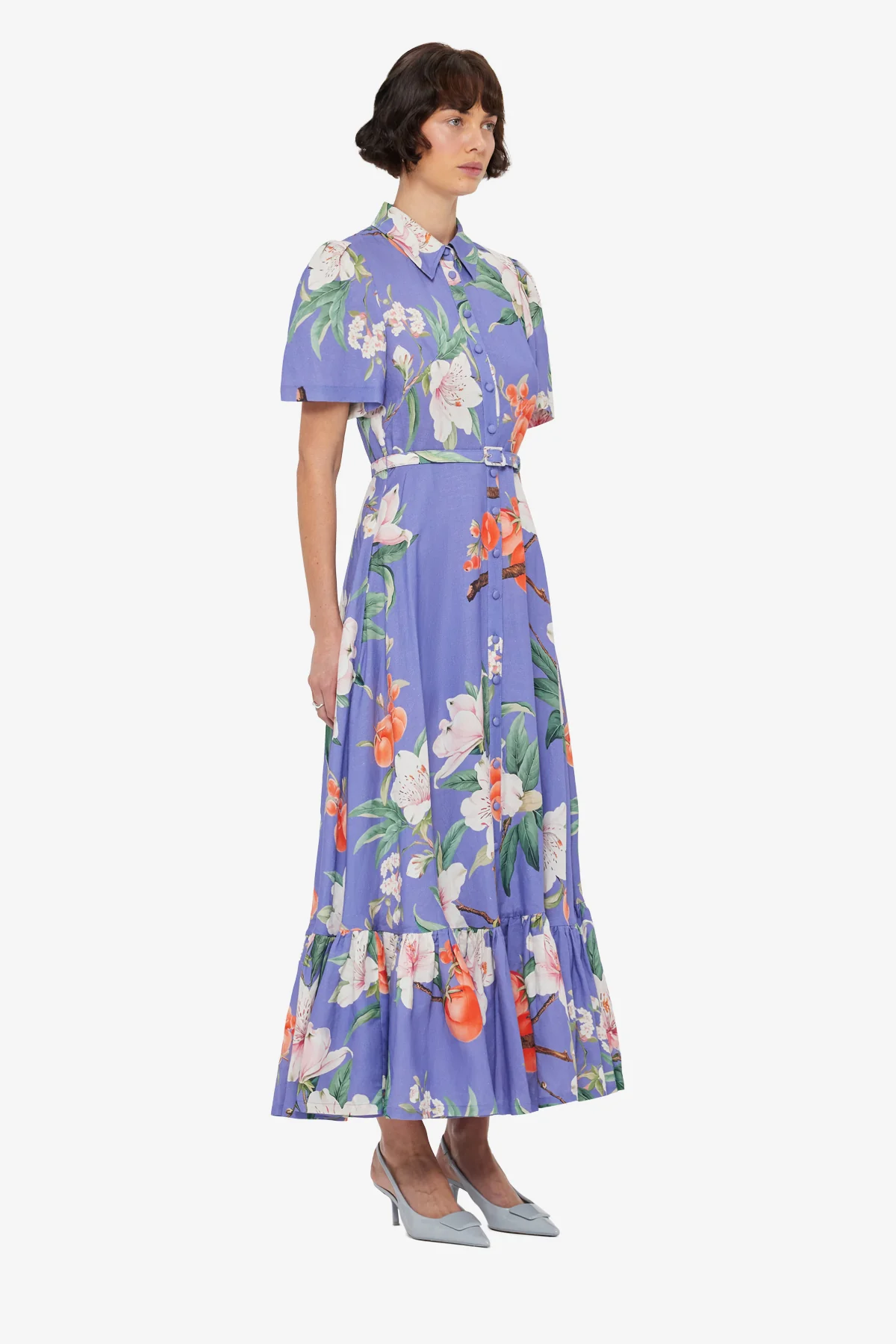 Becca Short Sleeve Midi Dress - Lavish Print in Moonlight - Image 4