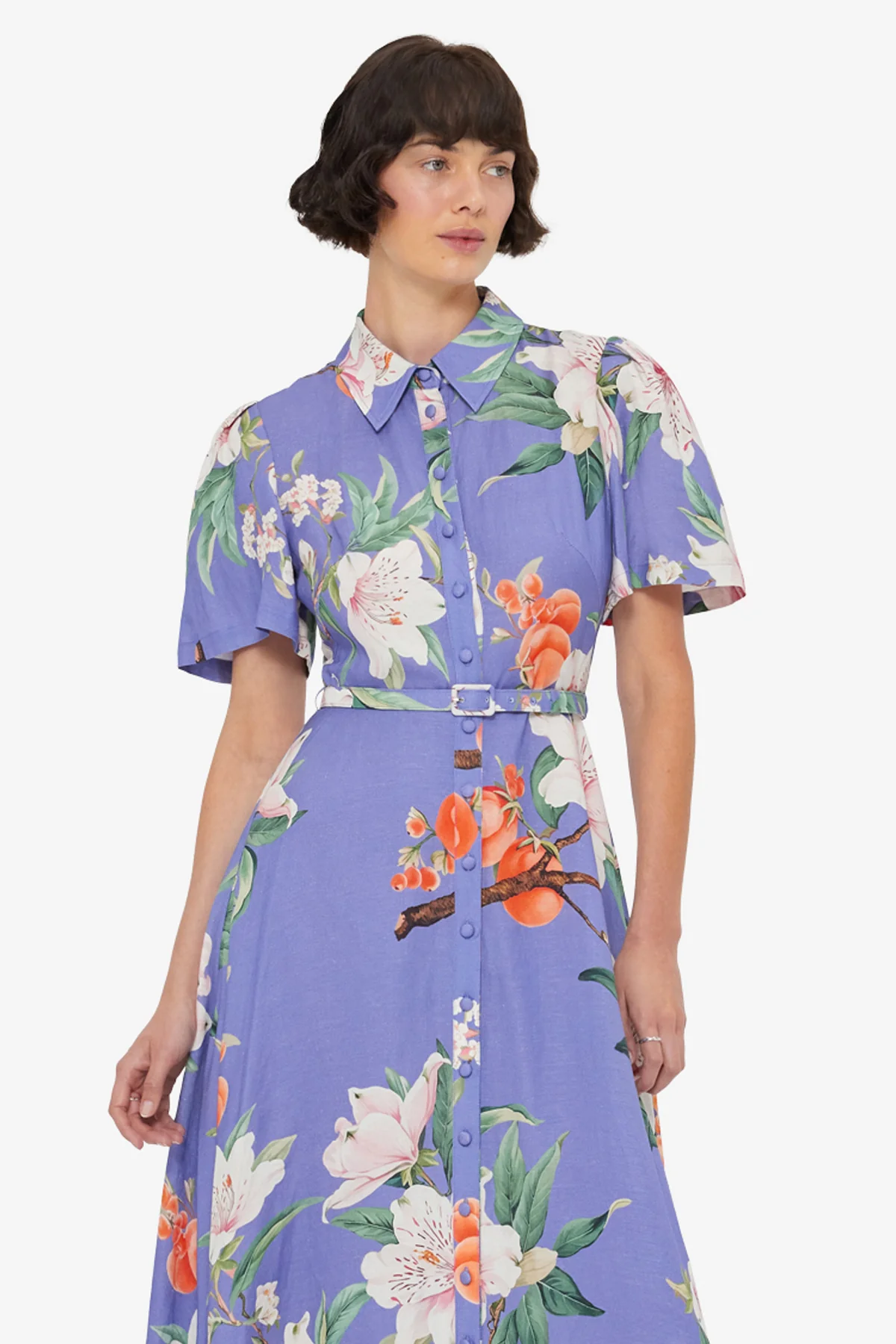 Becca Short Sleeve Midi Dress - Lavish Print in Moonlight - Image 6