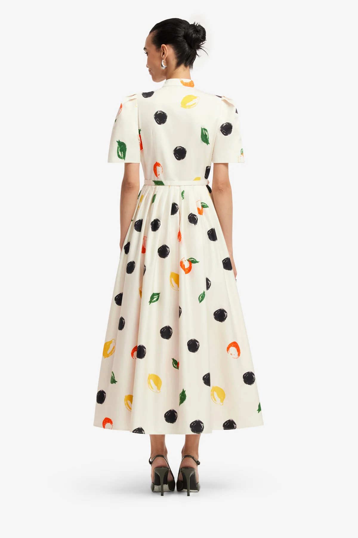Bianca Short Sleeve Midi Dress - Citrus Spots - Image 5