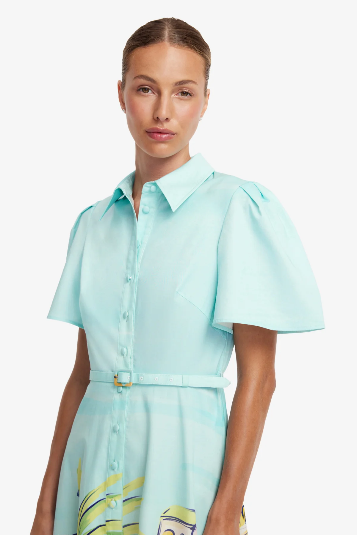 Bianca Short Sleeve Midi Dress - Voyage Print - Image 6