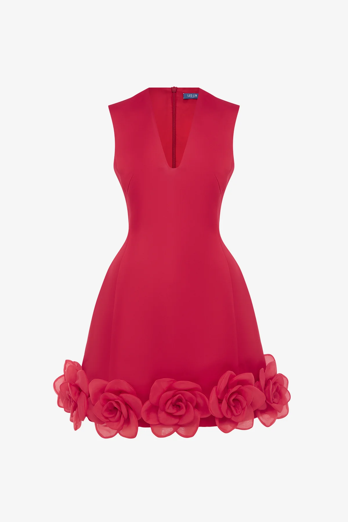 Bree V Neck Mini Dress - Scarlet