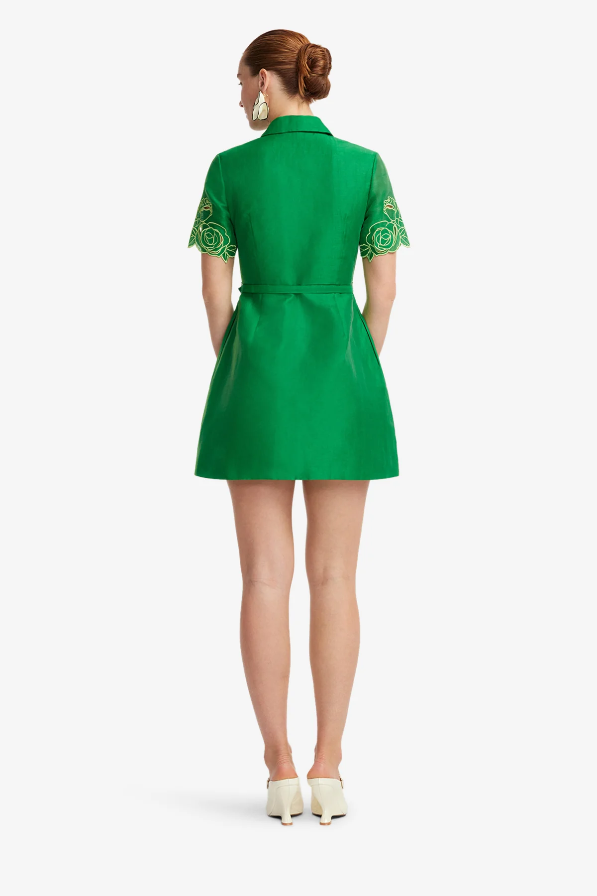 Brigitte Appliqué Mini Dress - Verdant - Image 5