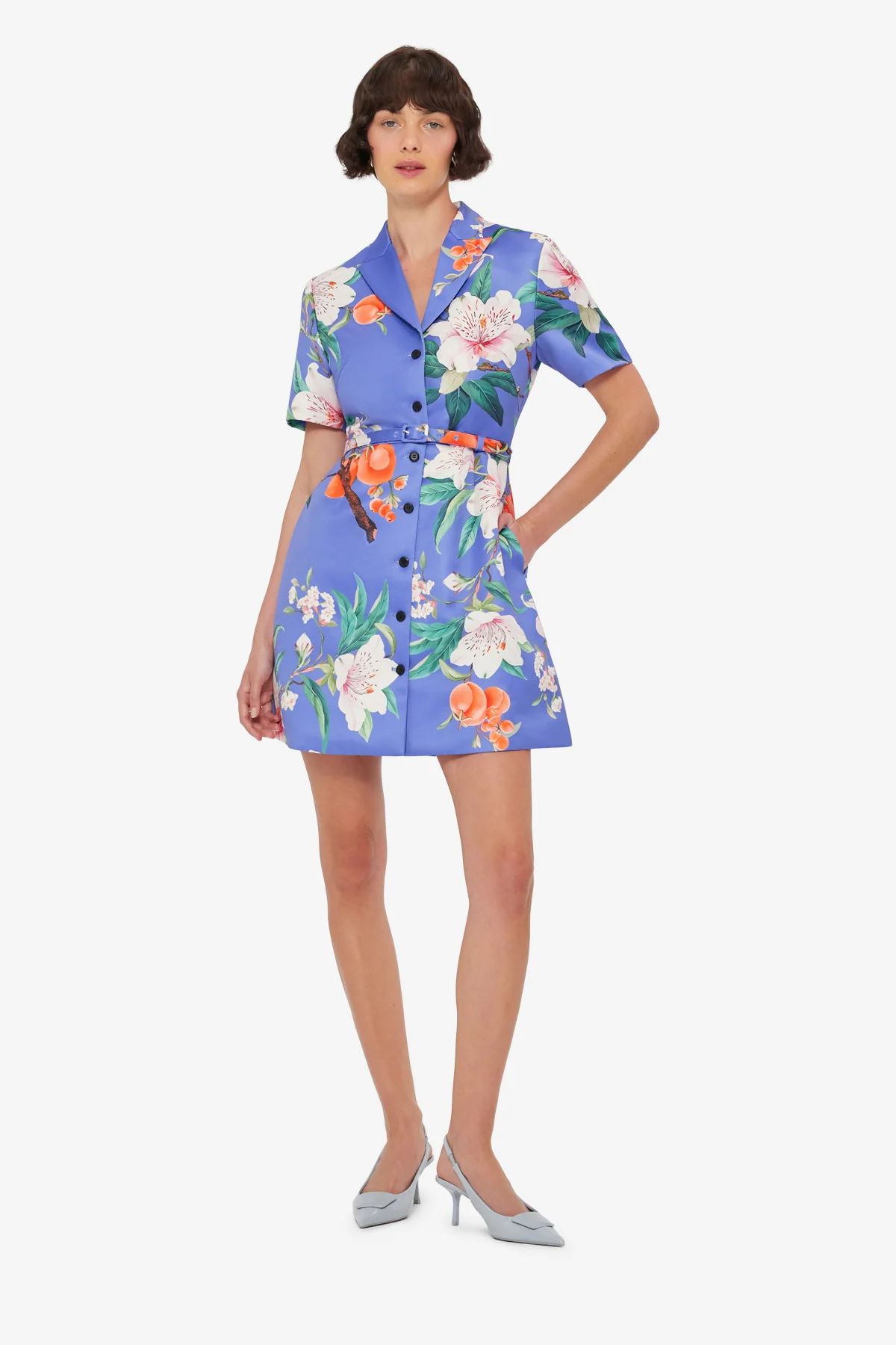 Brigitte Mini Dress - Lavish Print in Moonlight - Image 3