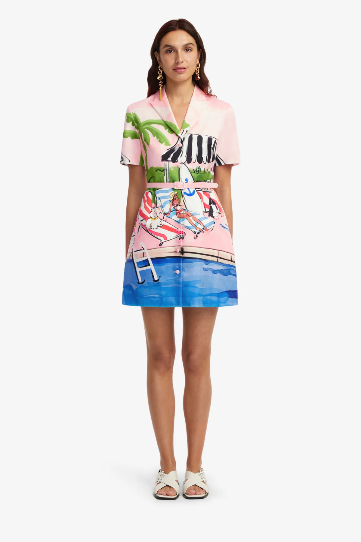 Brigitte Mini Dress - Riviera Print - Image 2