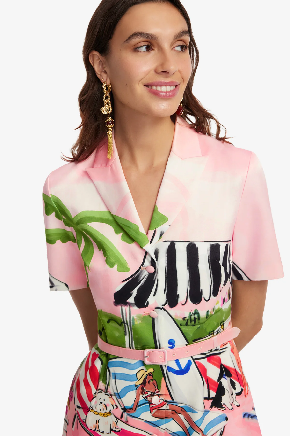 Brigitte Mini Dress - Riviera Print - Image 6