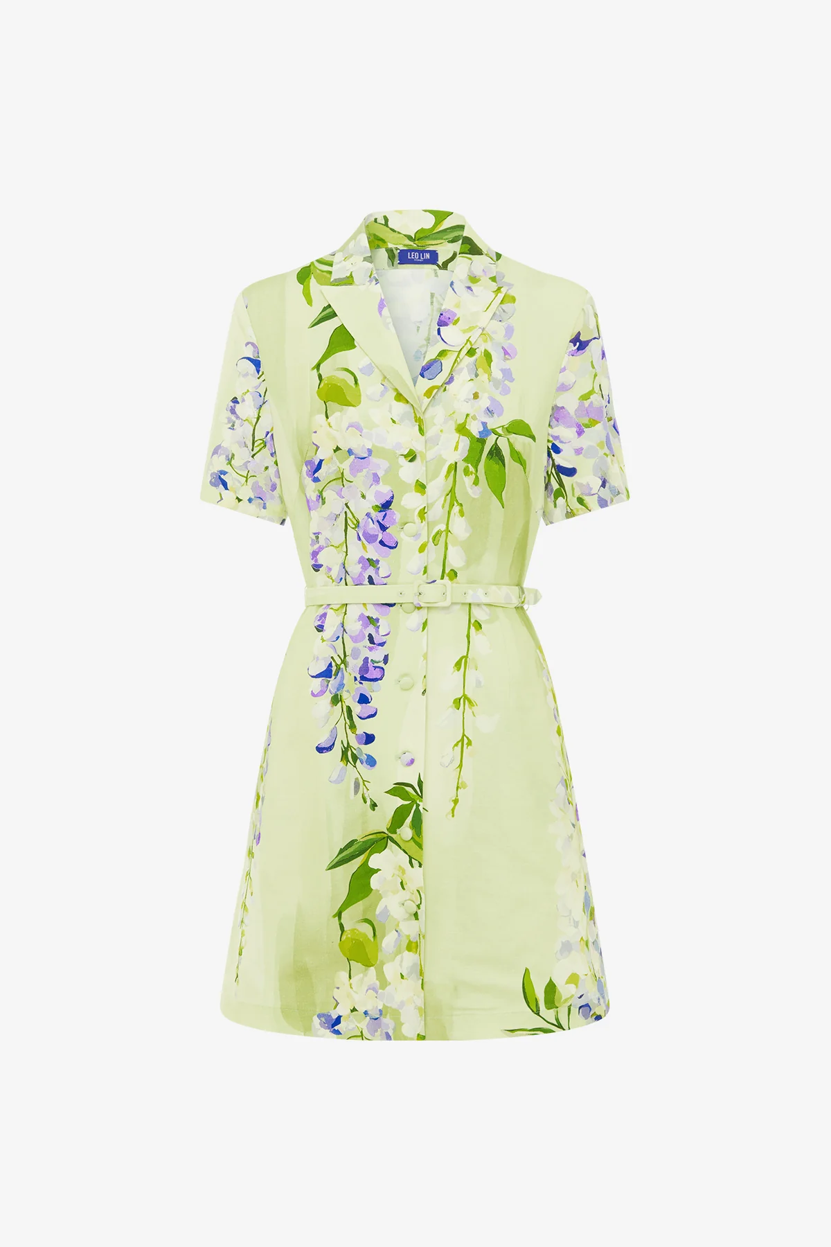 Brigitte Mini Dress - Wisteria Print