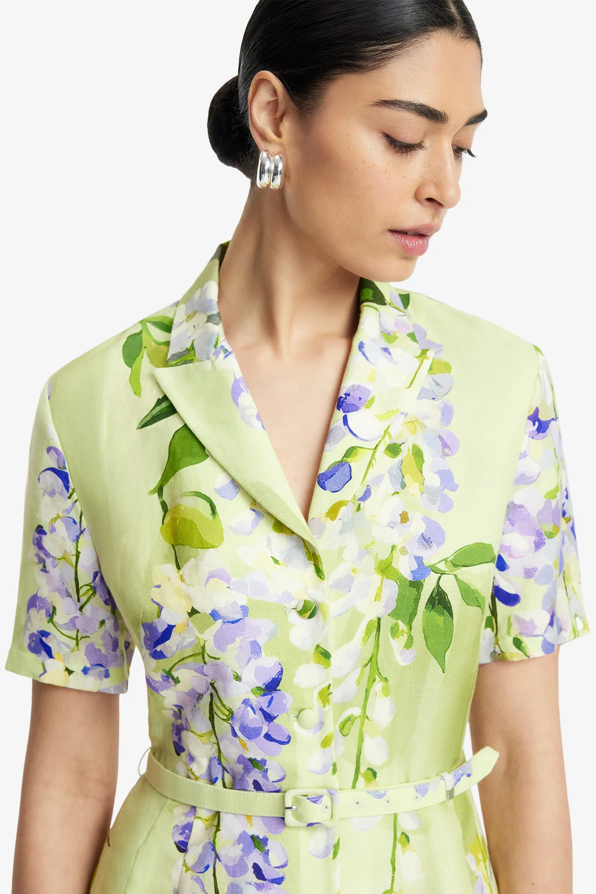 Brigitte Mini Dress - Wisteria Print - Image 6