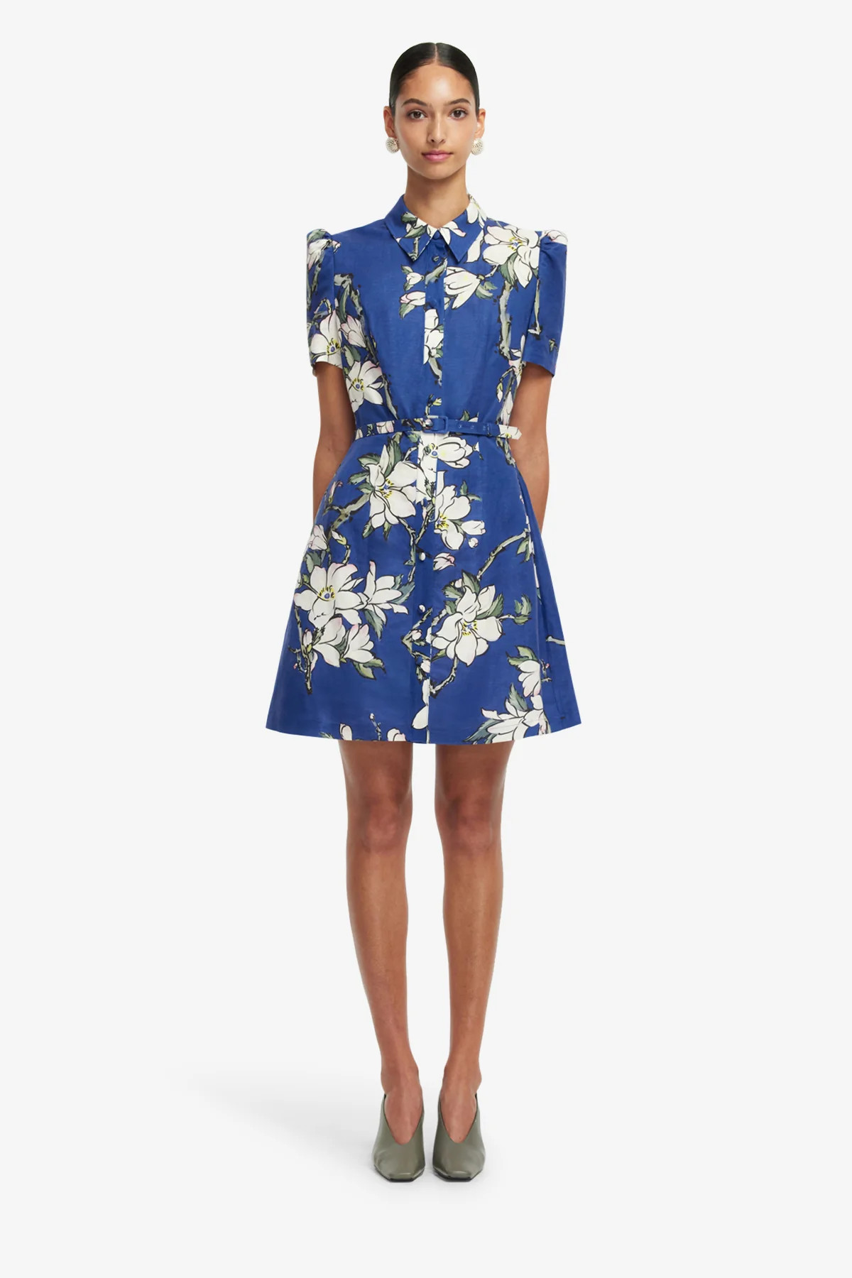 Bronte Mini Dress - Midnight Magnolia Print - Image 2
