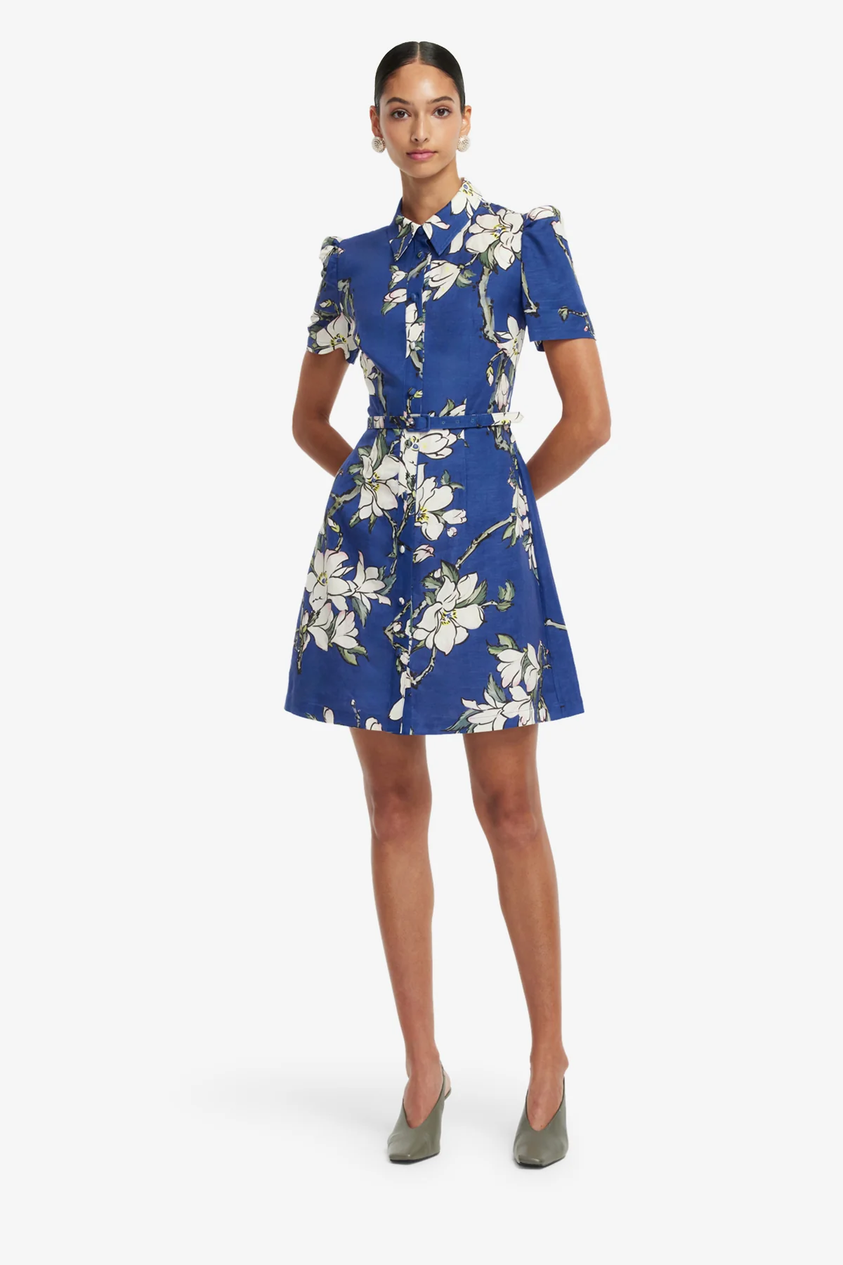 Bronte Mini Dress - Midnight Magnolia Print - Image 3