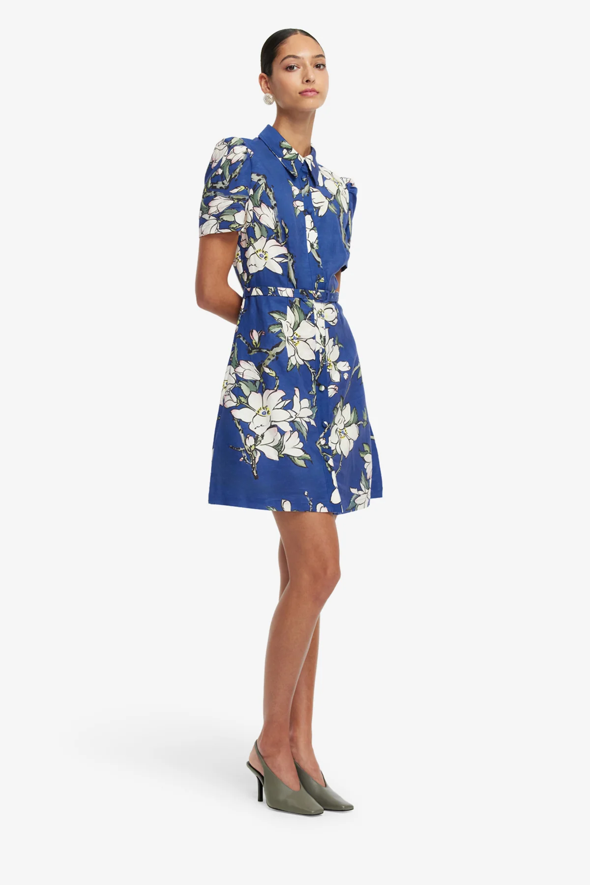 Bronte Mini Dress - Midnight Magnolia Print - Image 4