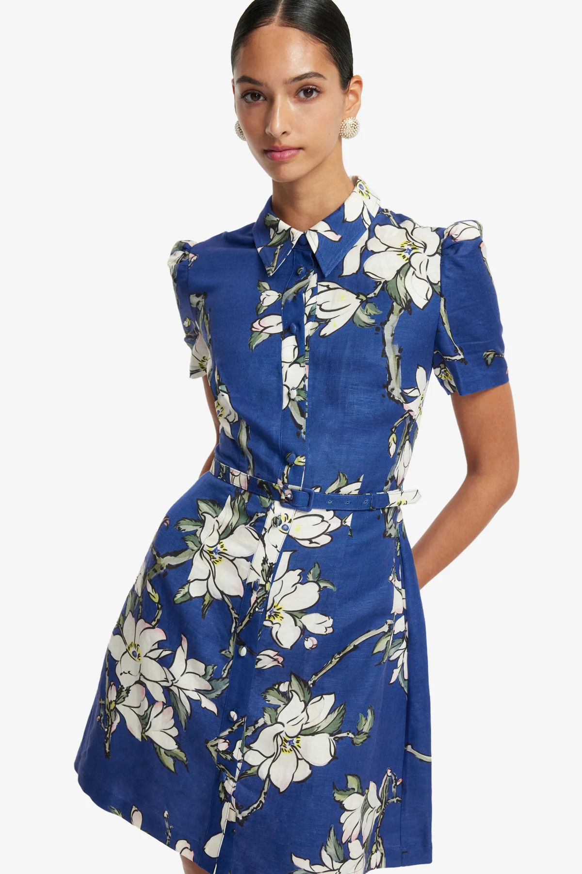Bronte Mini Dress - Midnight Magnolia Print - Image 6
