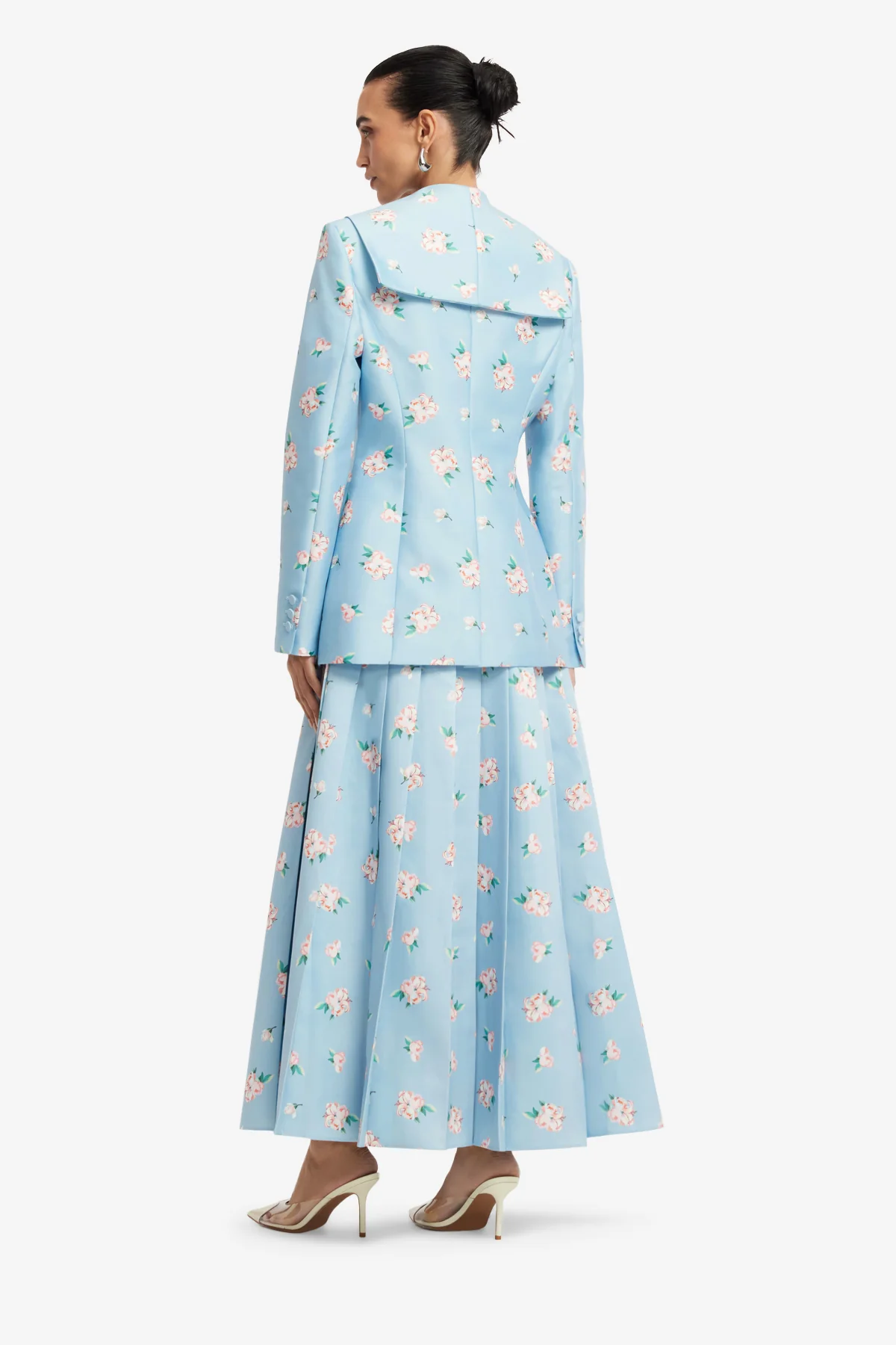 Brynn Blazer - Ditsy Floral Print in Blue - Image 5
