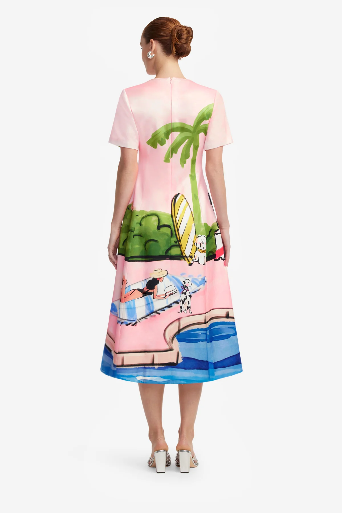 Caroline Short Sleeve Midi Dress - Riviera Print - Image 5