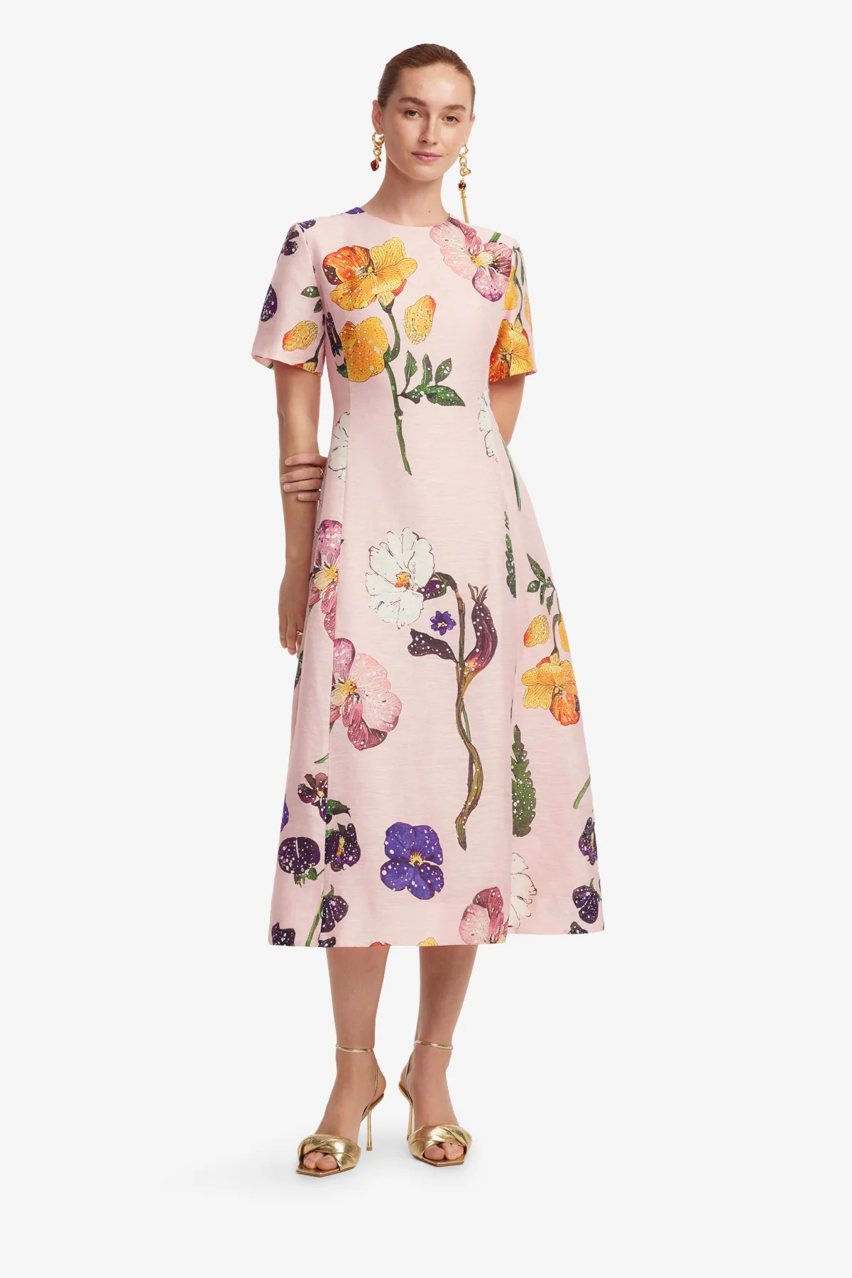 Caroline Short Sleeve Midi Dress - Wildbloom - Image 3