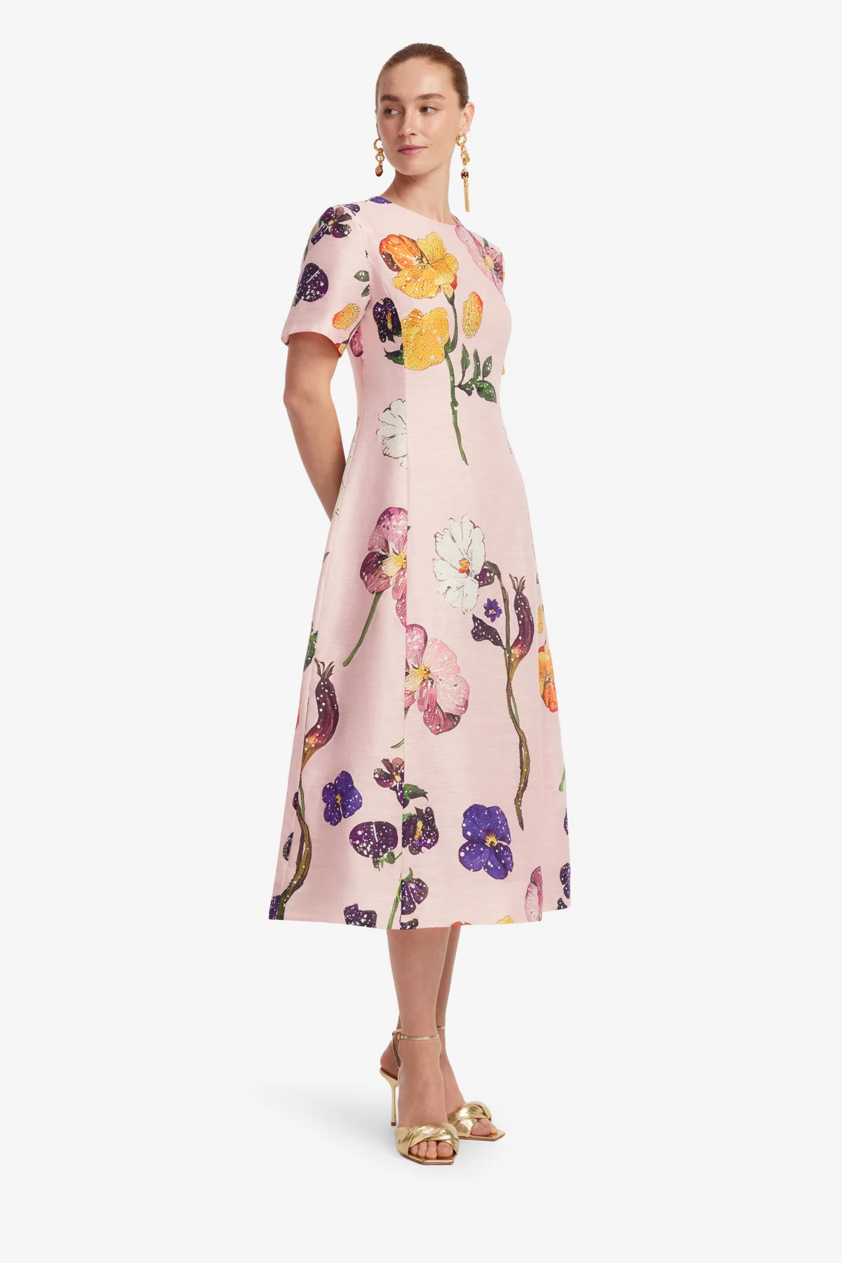 Caroline Short Sleeve Midi Dress - Wildbloom - Image 4
