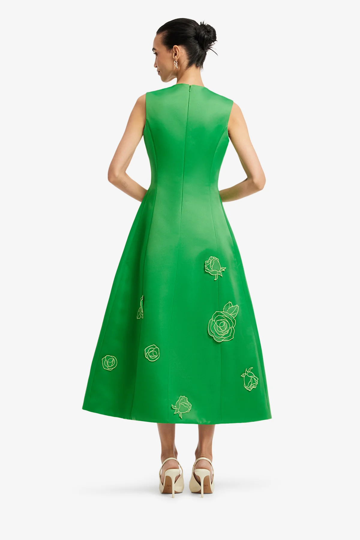 Cleo Appliqué Sleeveless Midi Dress - Verdant - Image 5