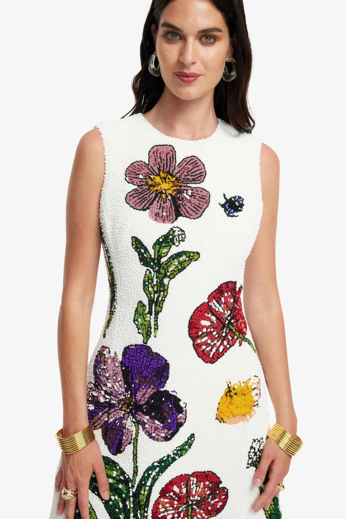 Cleo Beaded Midi Dress - Wildflowers - Image 6