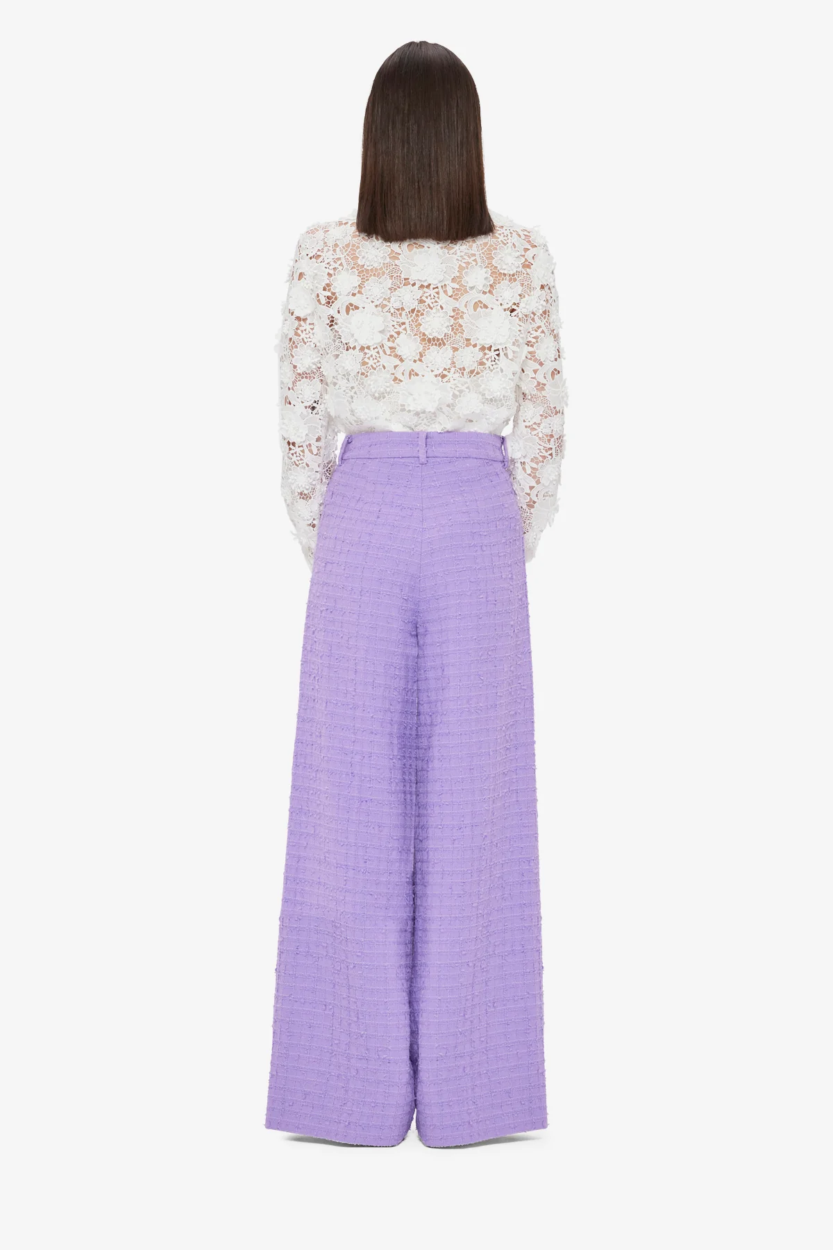 Elisha Tweed Wide Leg Pants - Violet - Image 5