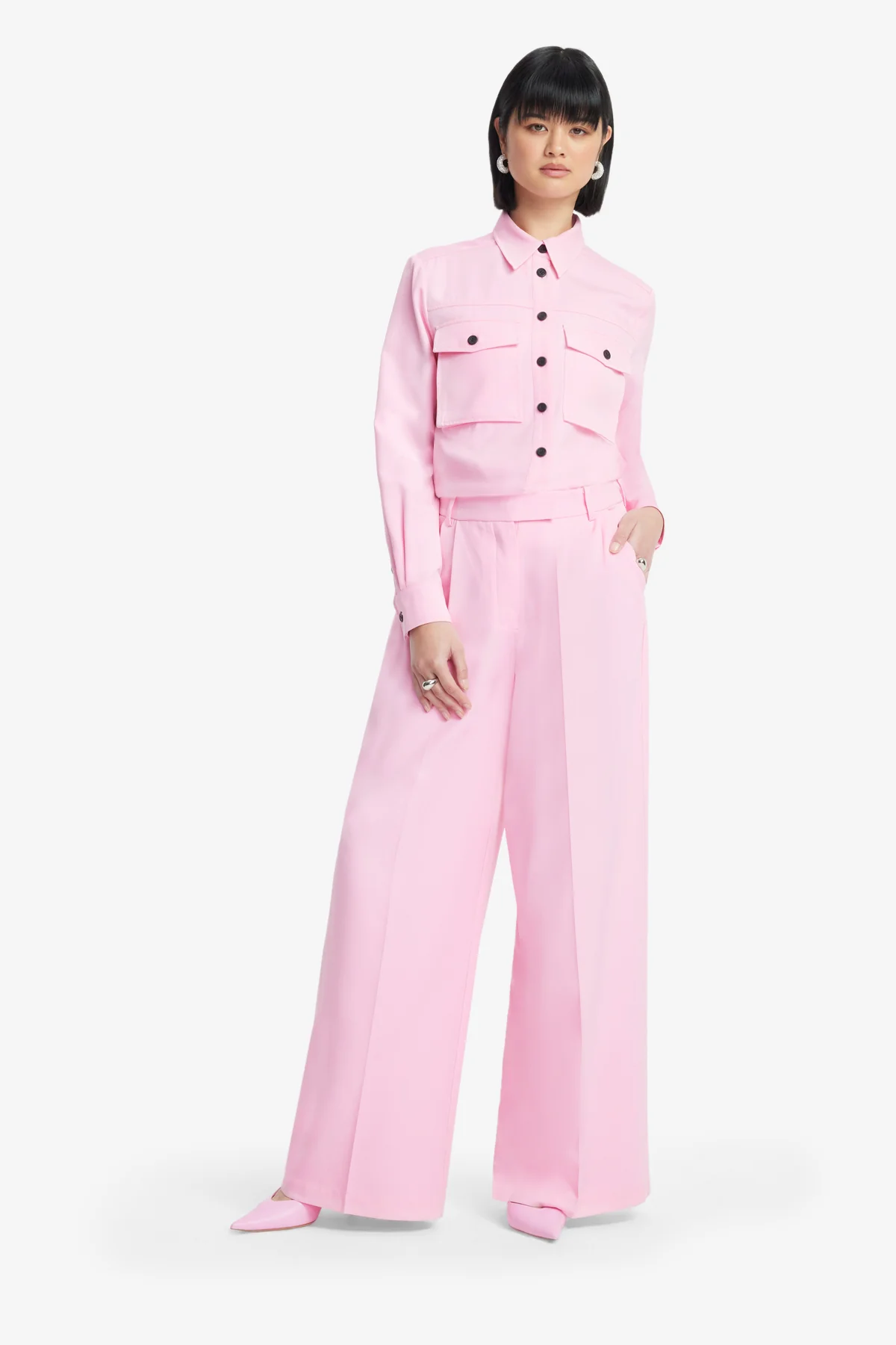 Elisha Wide Leg Pants - Baby Pink - Image 3