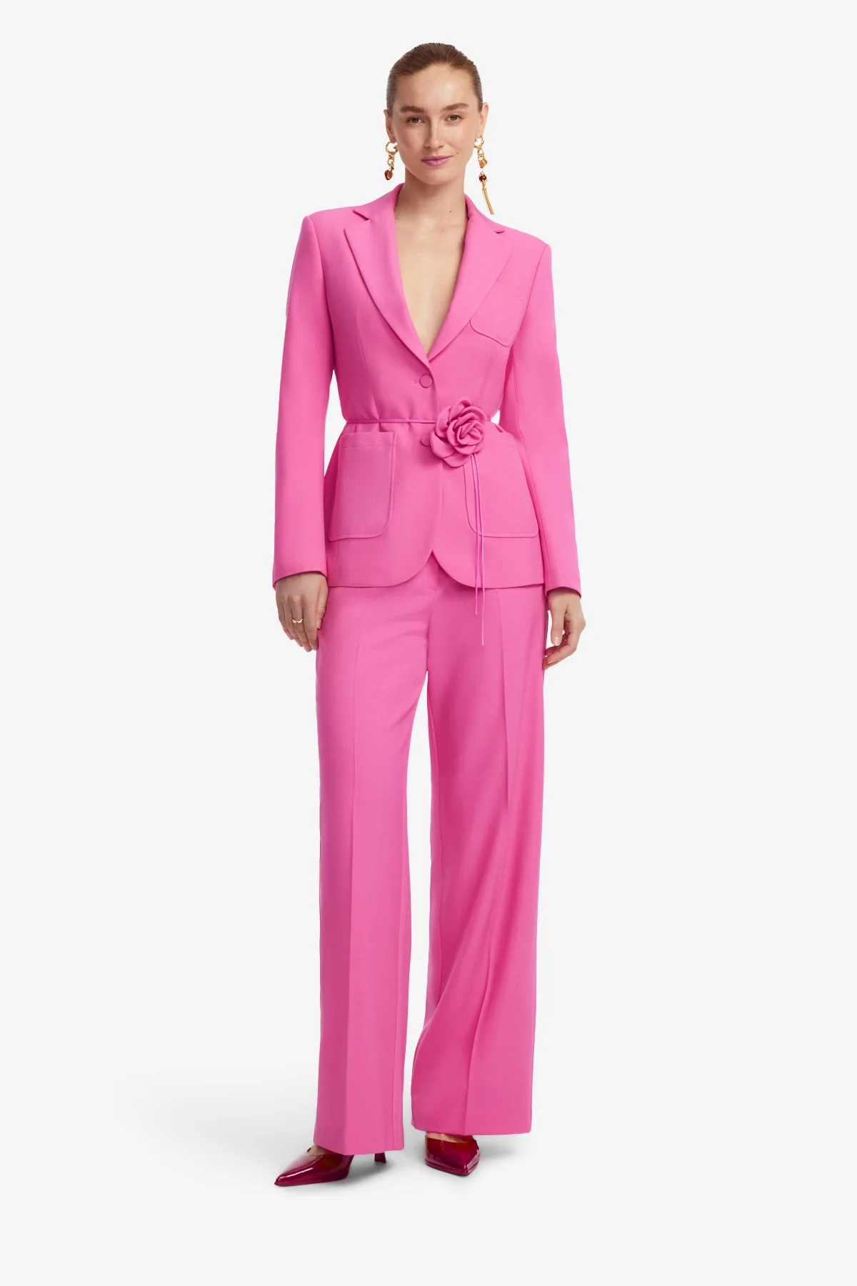Elisha Wide Leg Pants - Fuchsia - Image 3