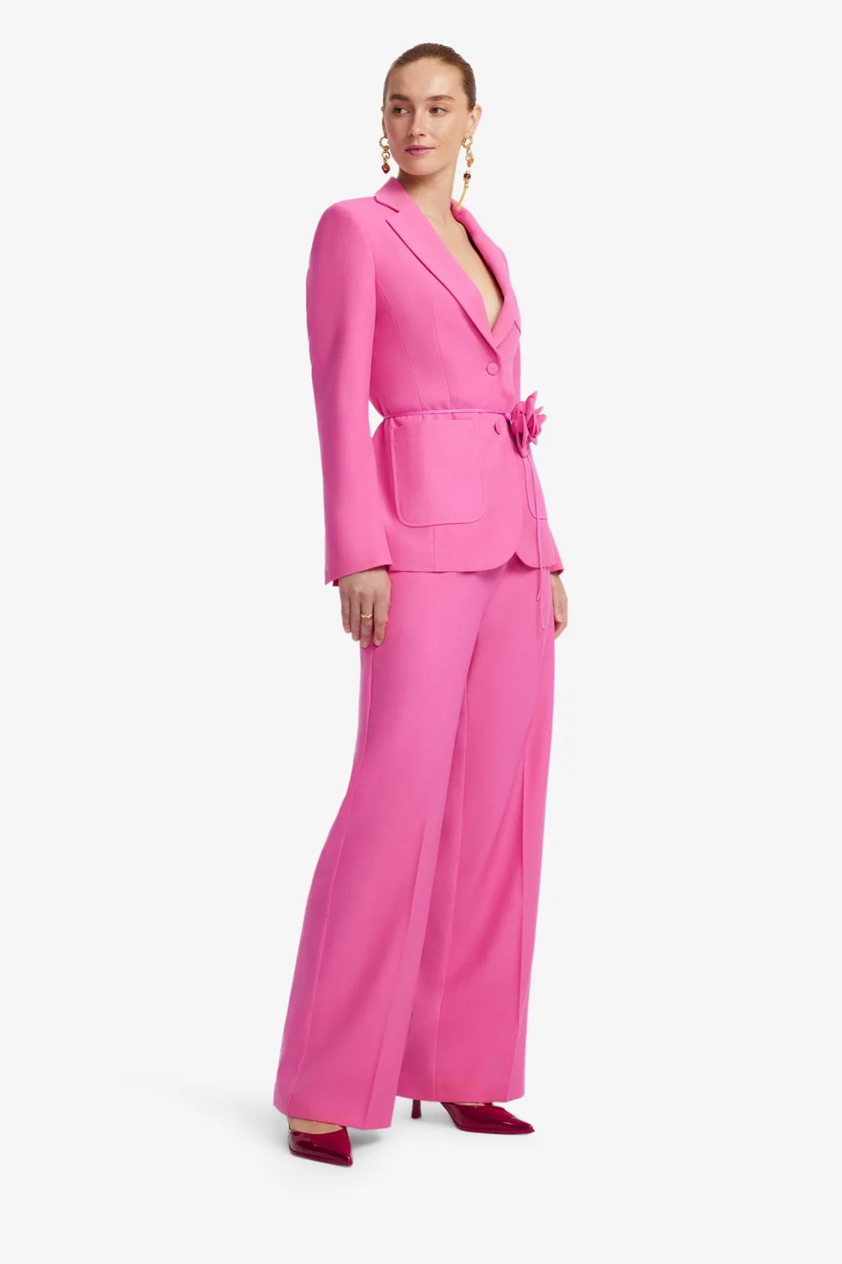 Elisha Wide Leg Pants - Fuchsia - Image 4