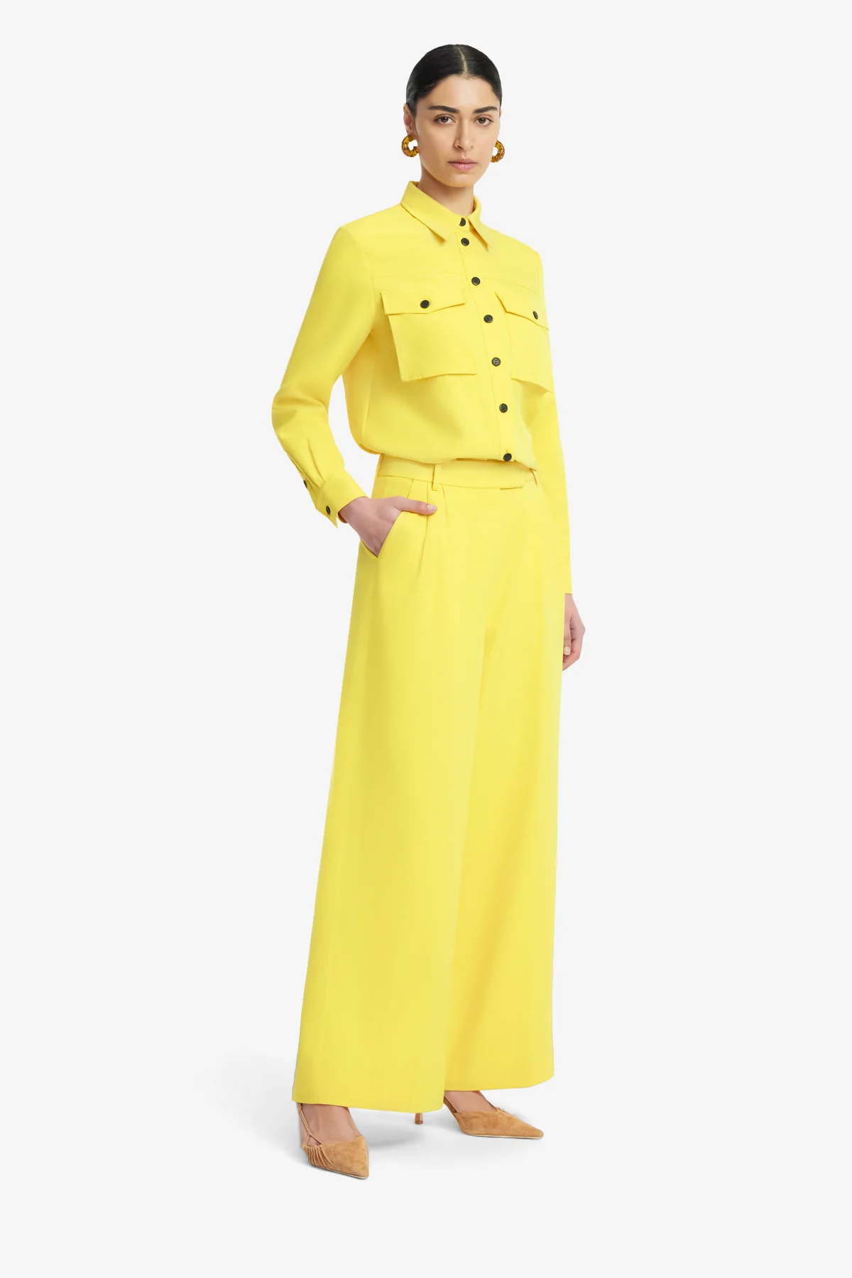 Elisha Wide Leg Pants - Sunshine - Image 4