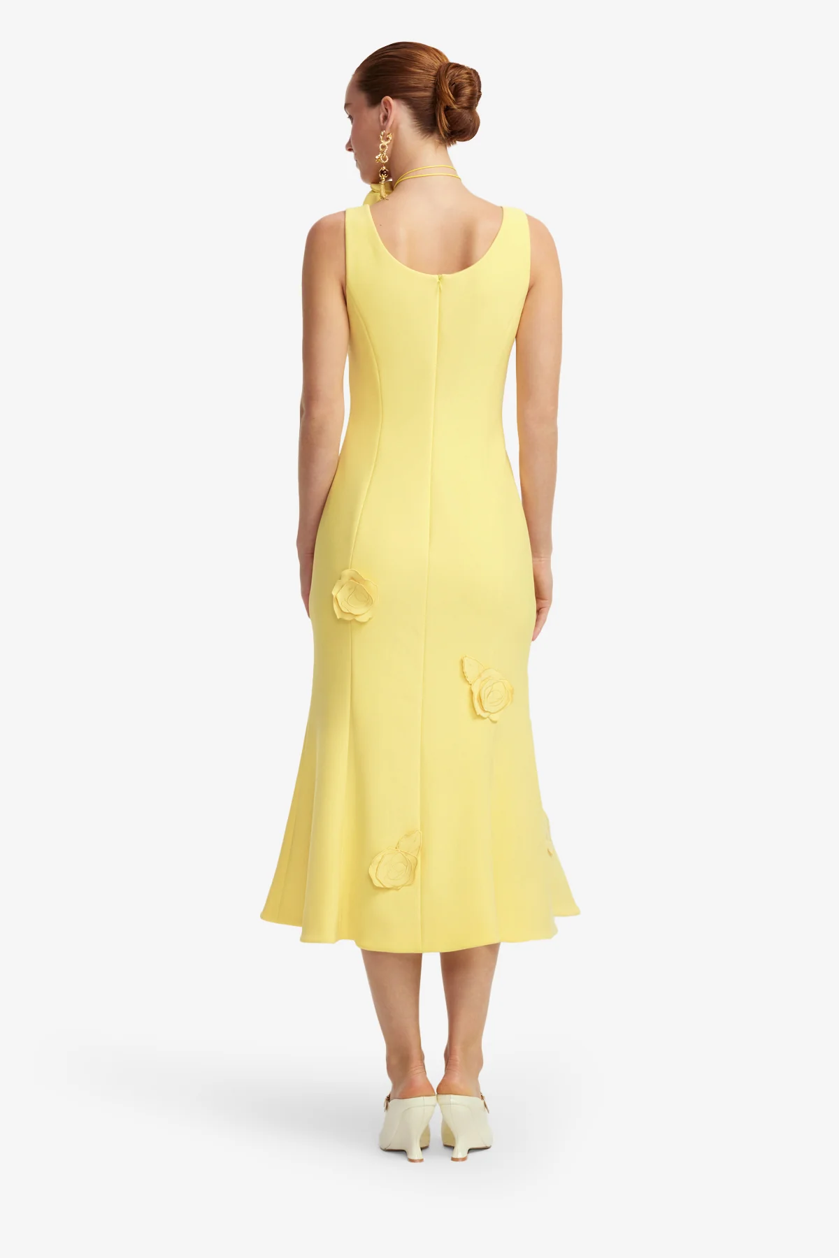 Emily Appliqué Midi Dress - Limoncello - Image 5