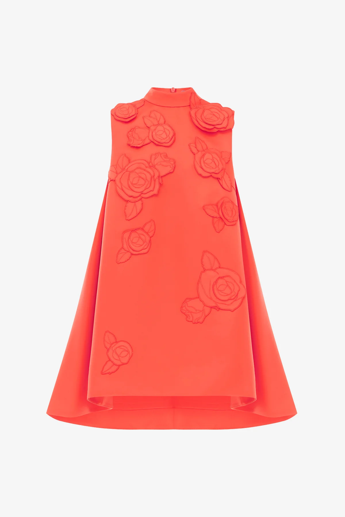 Fallon Appliqué Floral Mini Dress - Saffron