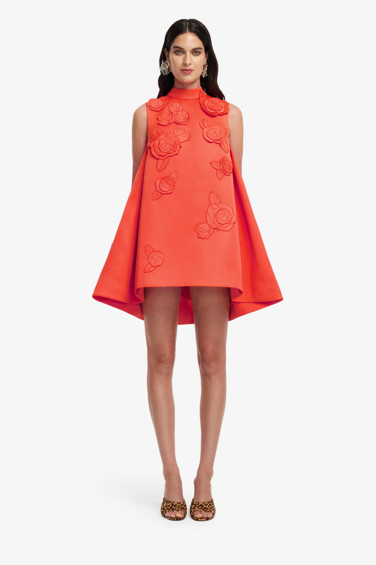 Fallon Appliqué Floral Mini Dress - Saffron - Image 2