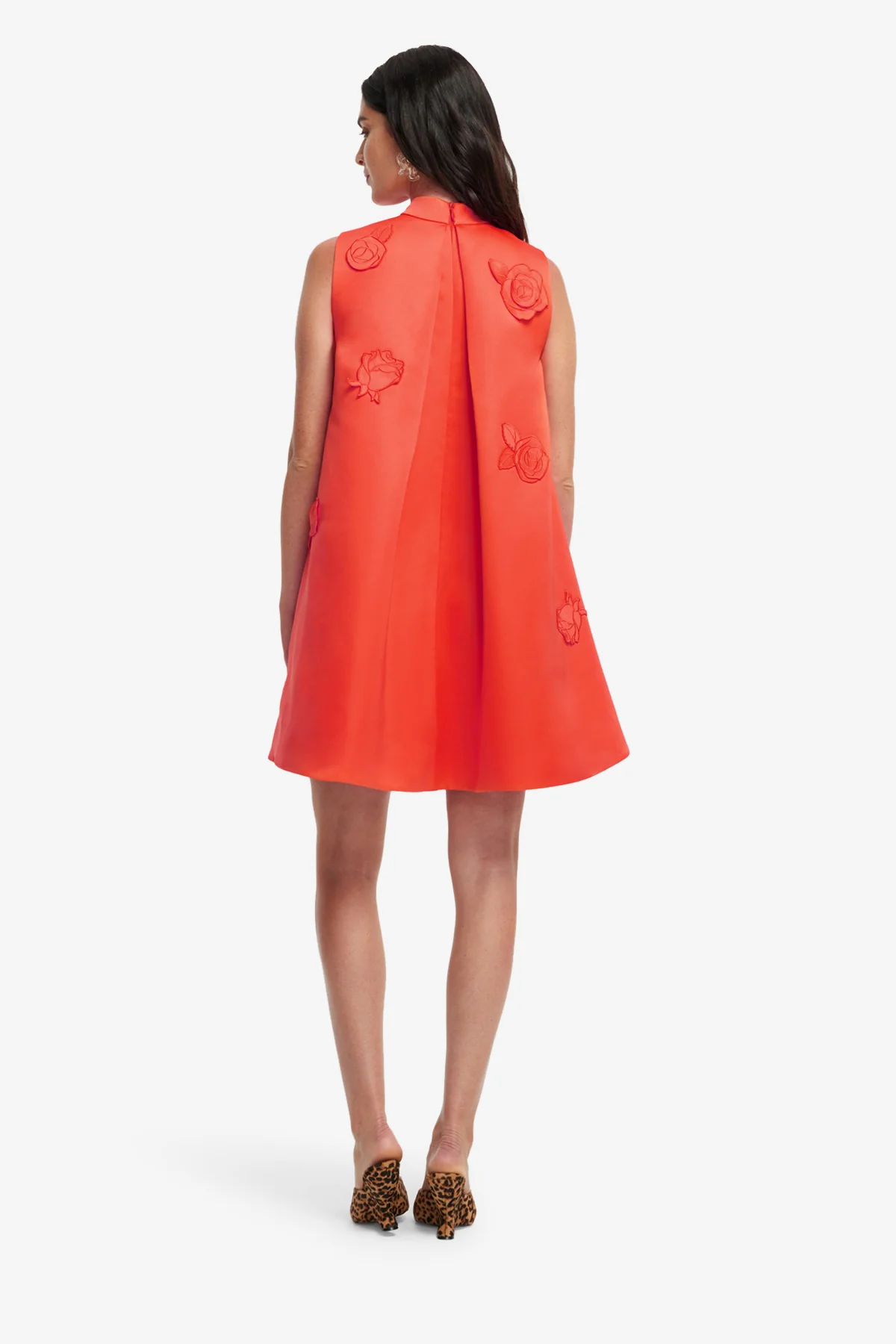 Fallon Appliqué Floral Mini Dress - Saffron - Image 5