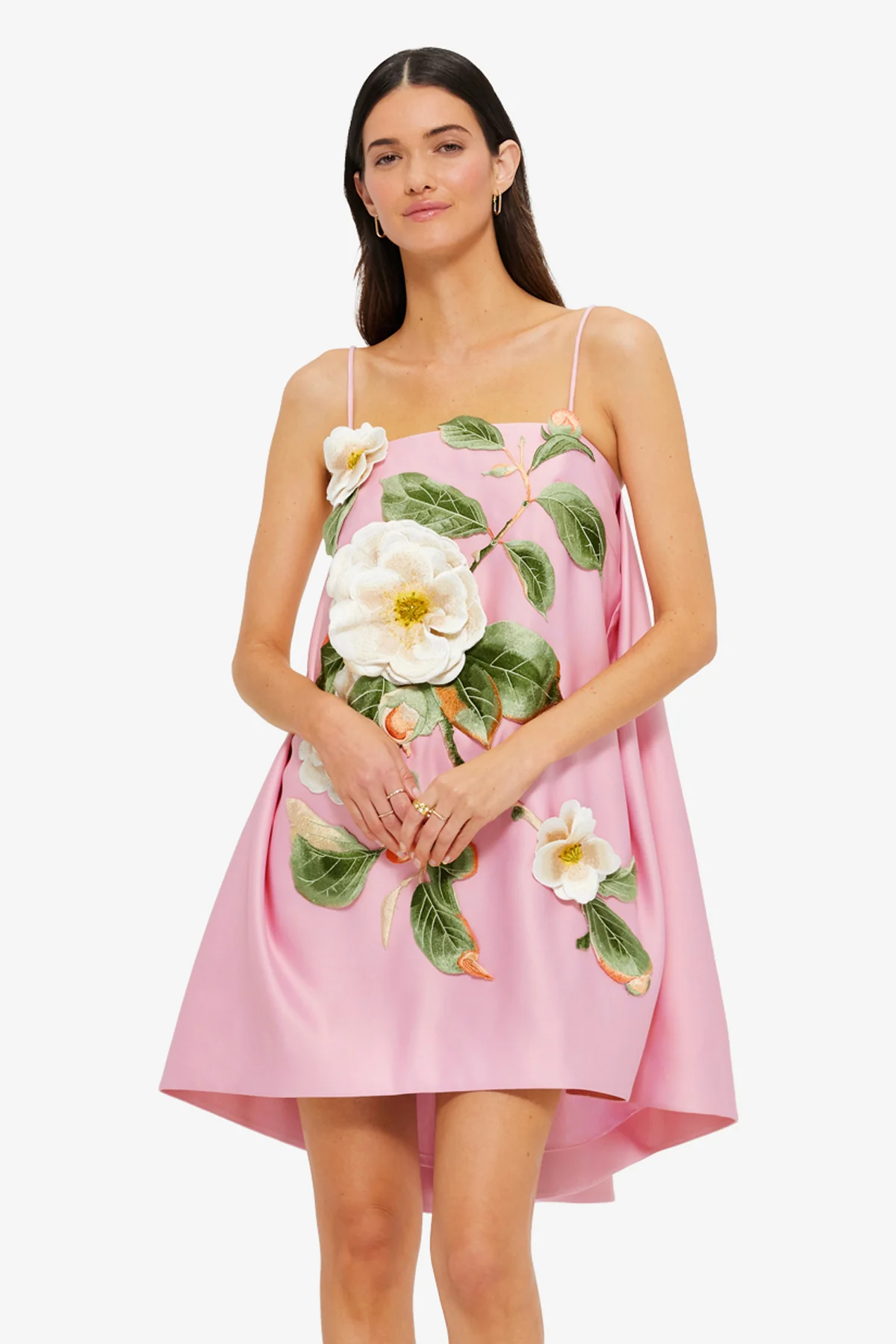 Felicia Appliqué Floral Mini Dress - Camelia Print - Image 6