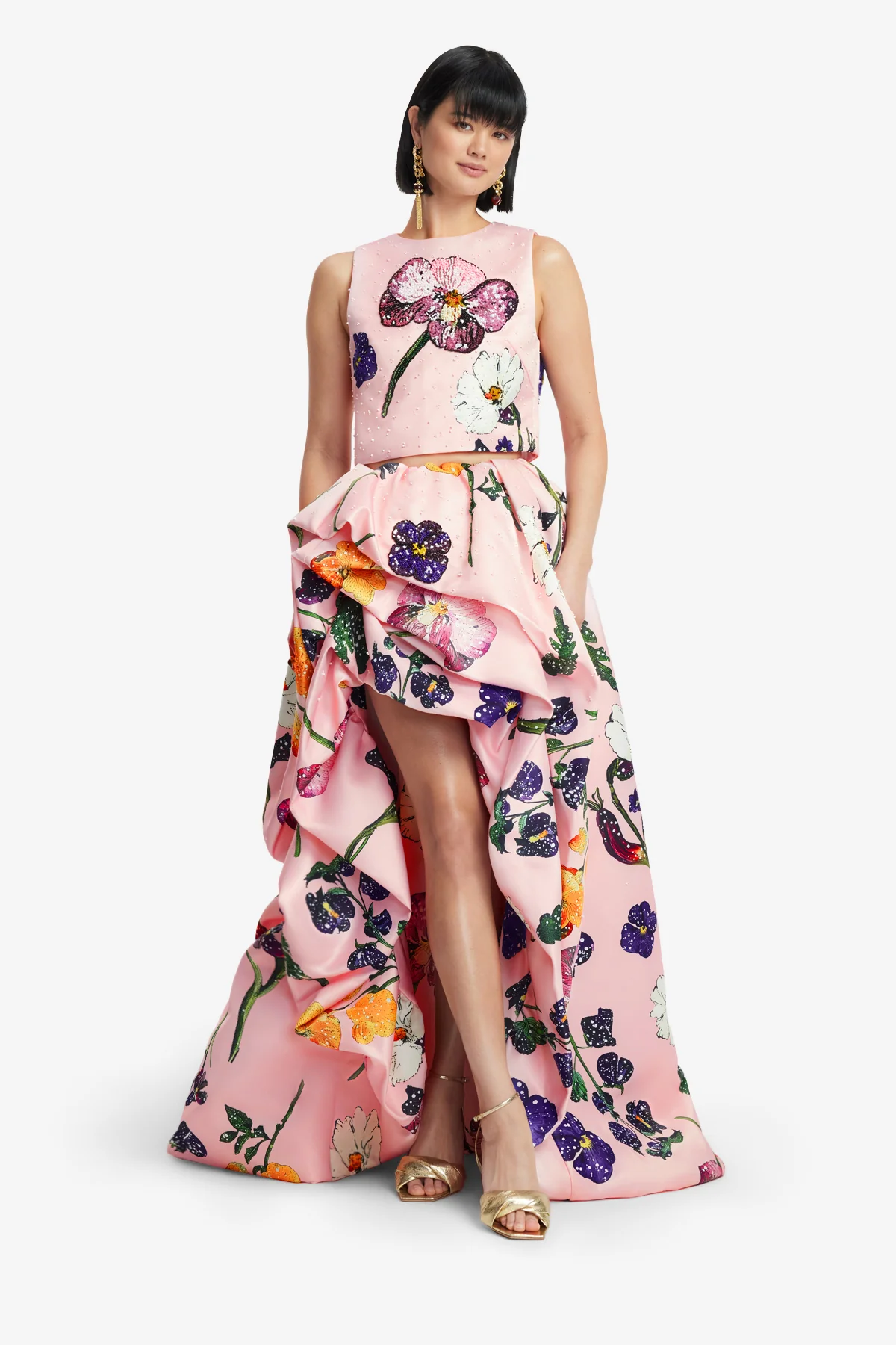 Fiorella Embellished Voluminous Skirt - Wildbloom - Image 3
