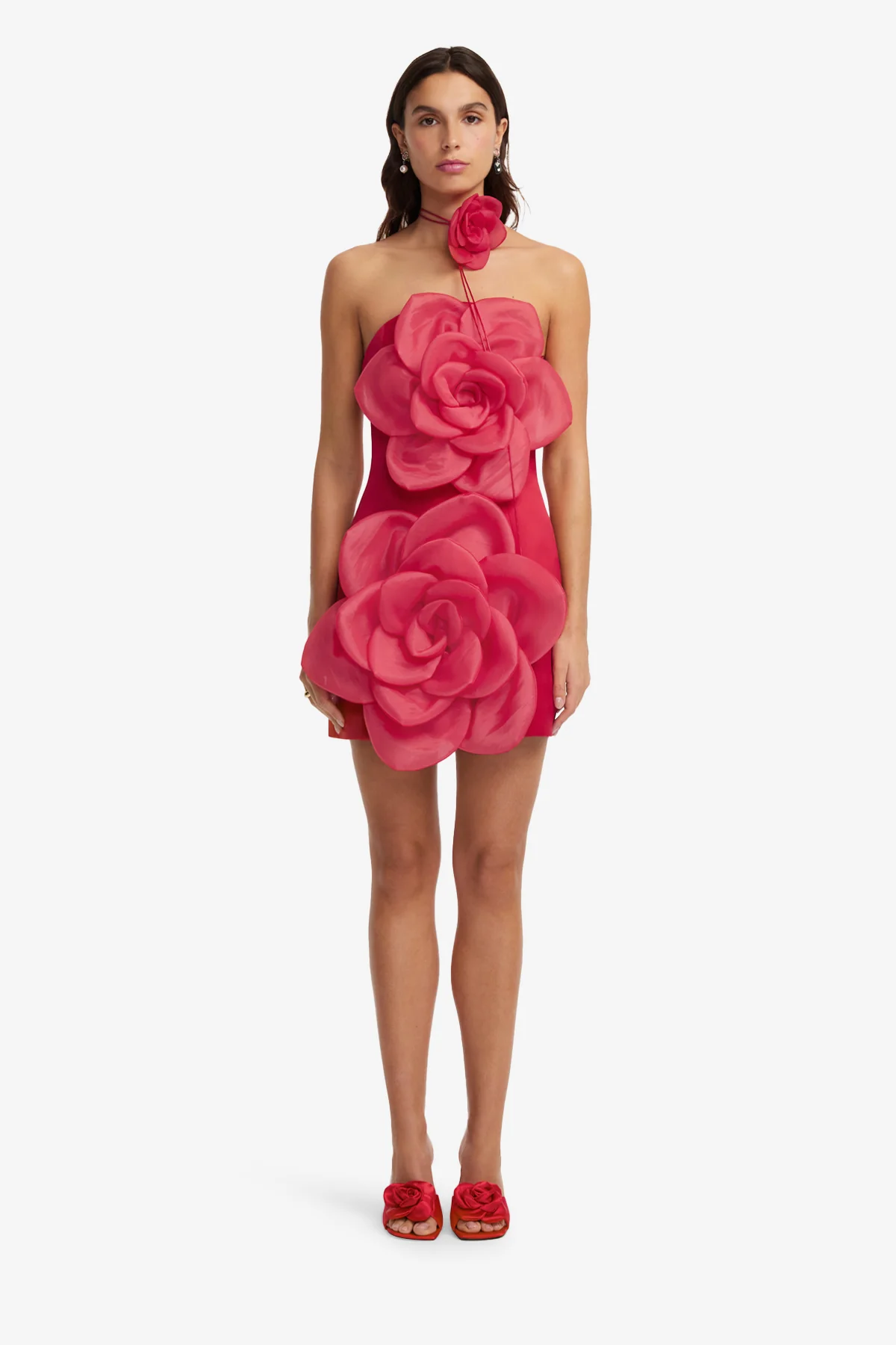 Floret Mini Dress - Scarlet - Image 2